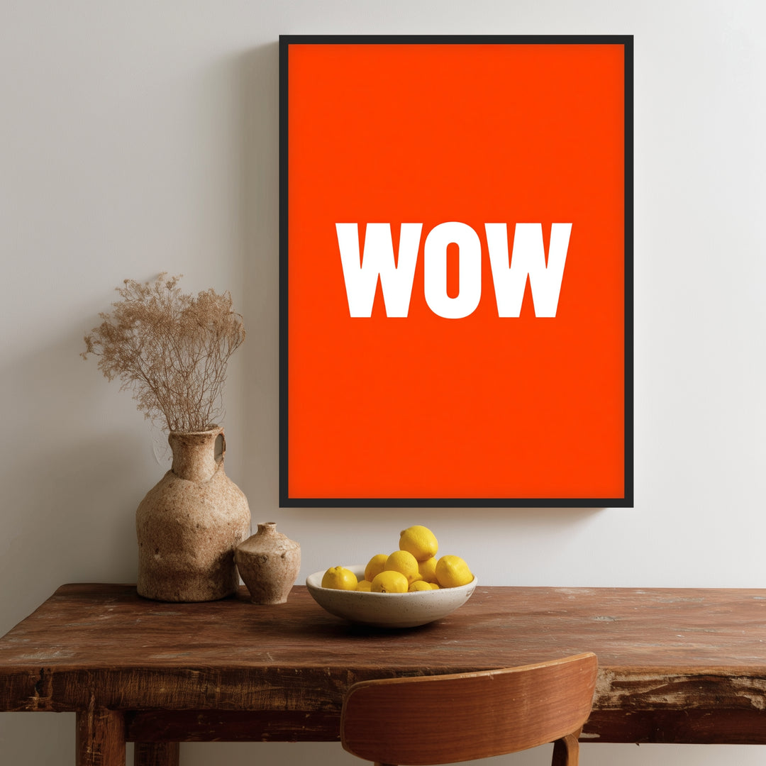Wow orange Poster Dopamin – mattes Kunstdruck-Papier – Ansicht 2
