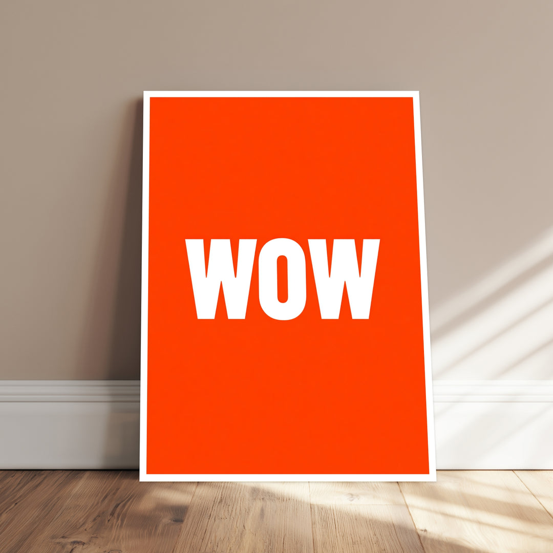 Wow orange Poster Dopamin – mattes Kunstdruck-Papier – Ansicht 4