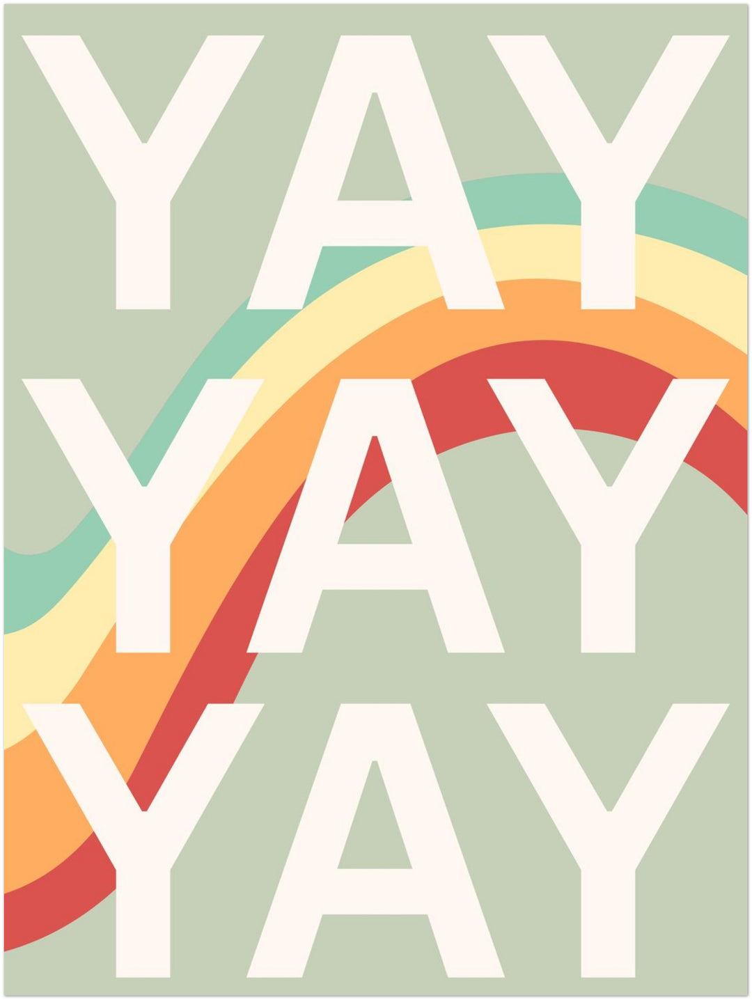 YAY Typografie Regenbogen Dopamin – Wandkunst