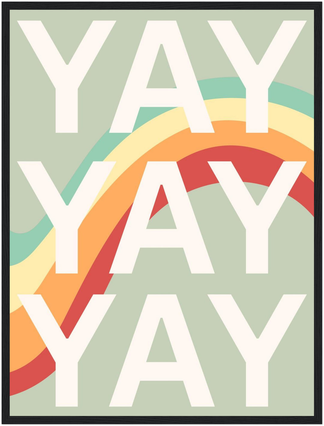 YAY Typografie Regenbogen Poster Dopamin – mattes Kunstdruck-Papier – Ansicht 6