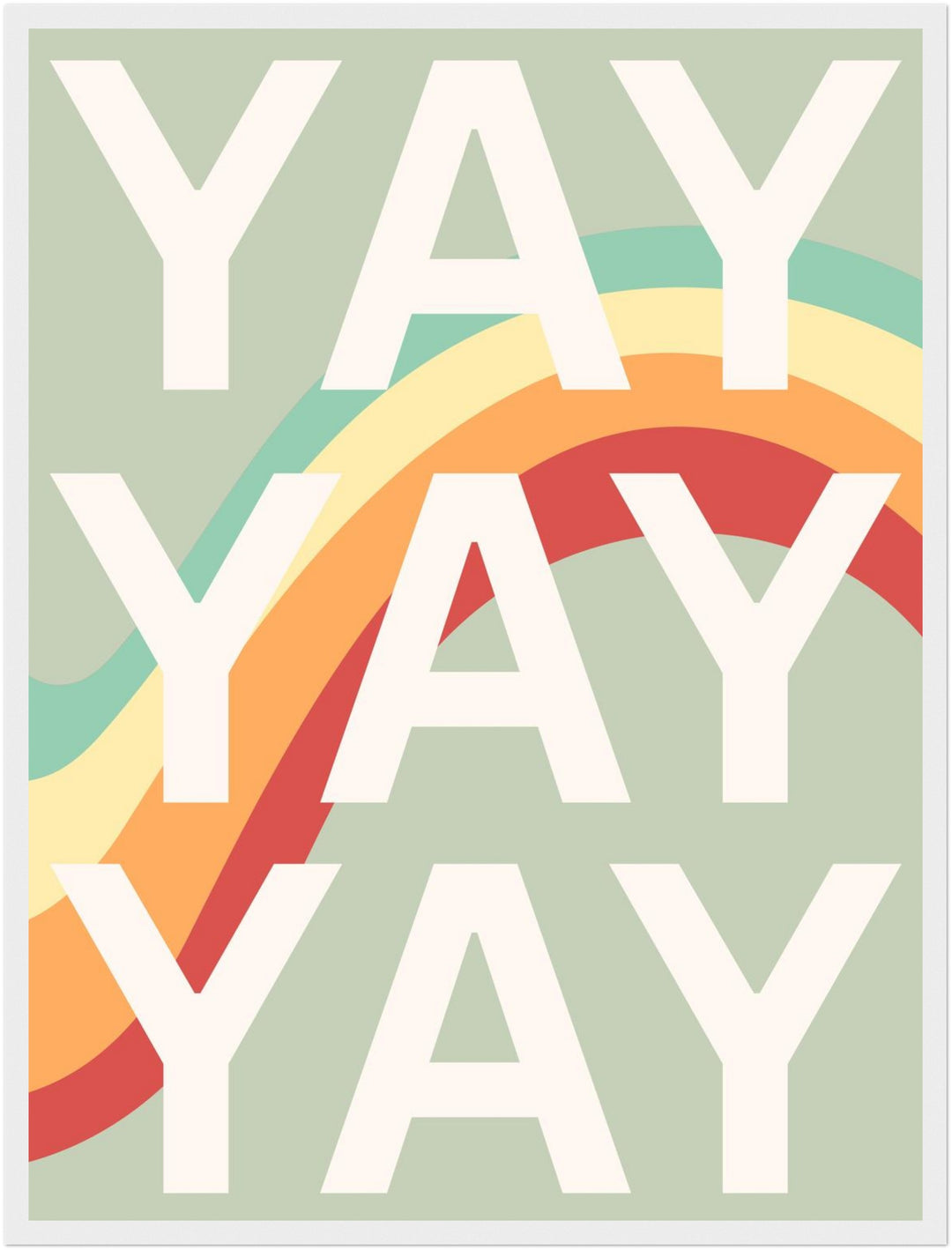YAY Typografie Regenbogen Poster Dopamin – mattes Kunstdruck-Papier – Ansicht 5