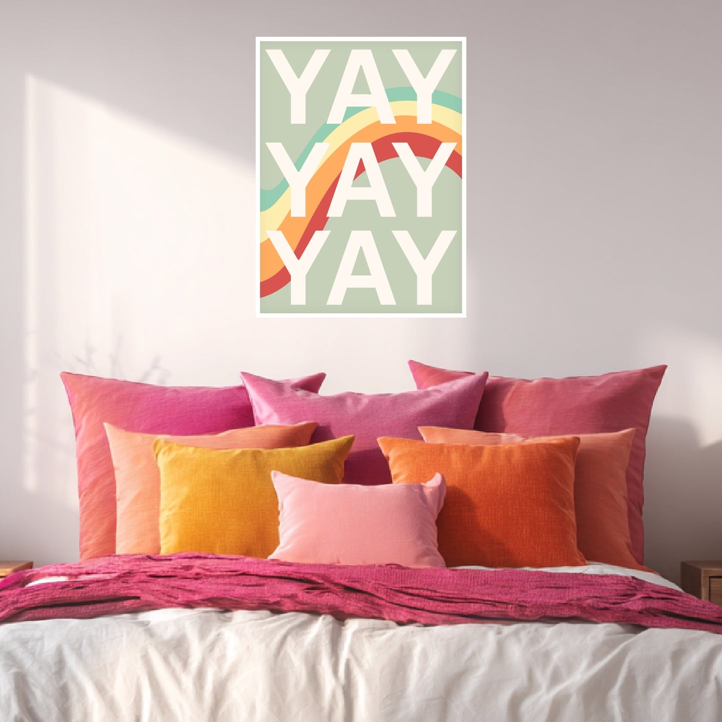 YAY Typografie Regenbogen Poster
