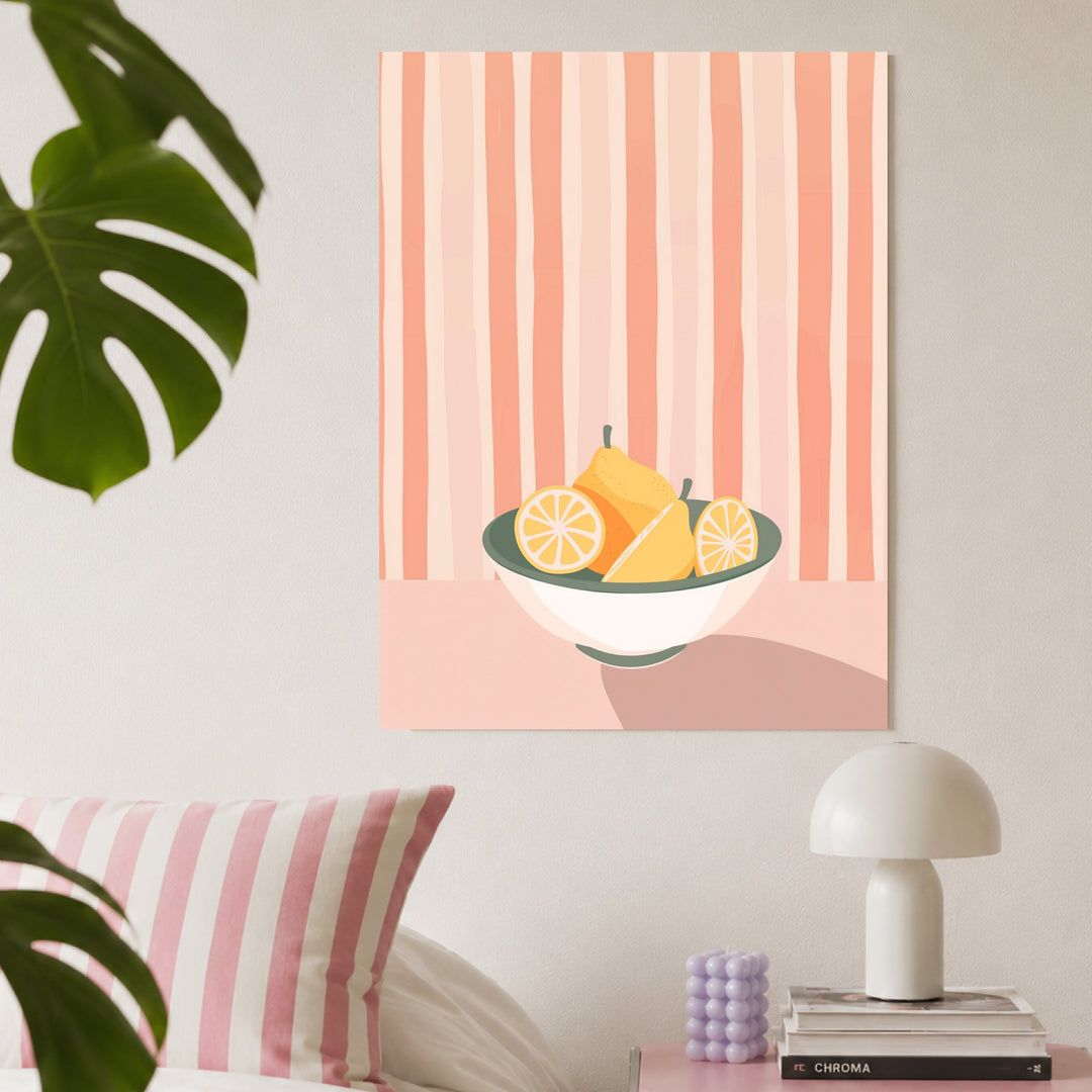 Zitronen in Schale Poster Dopamin – mattes Kunstdruck-Papier – Ansicht 3