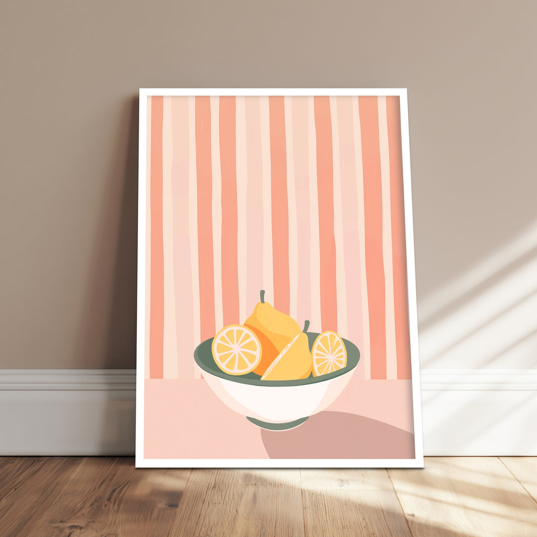 Zitronen in Schale Poster Dopamin – mattes Kunstdruck-Papier – Ansicht 4