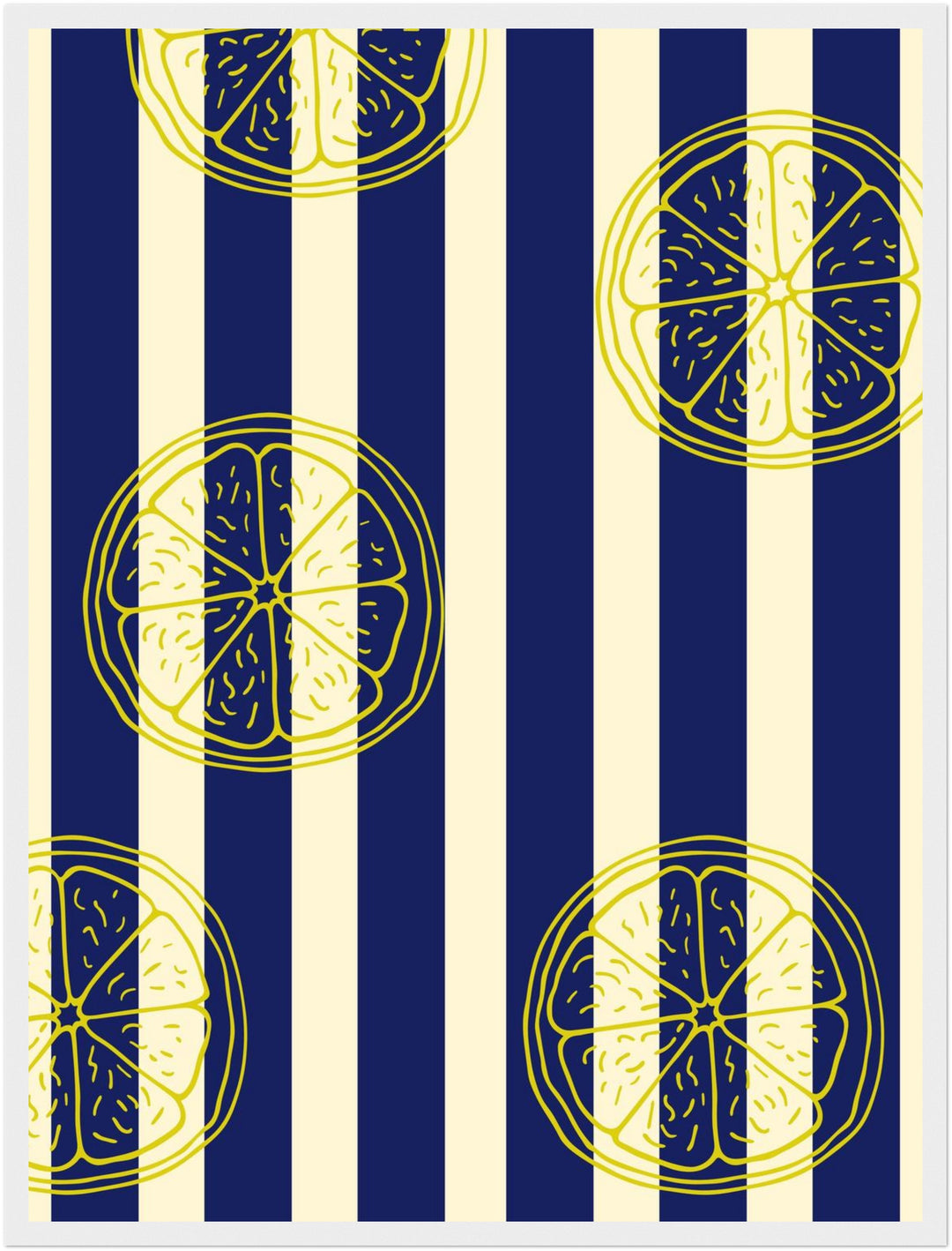 Zitronenscheiben Streifen Poster Dopamin – mattes Kunstdruck-Papier – Ansicht 6