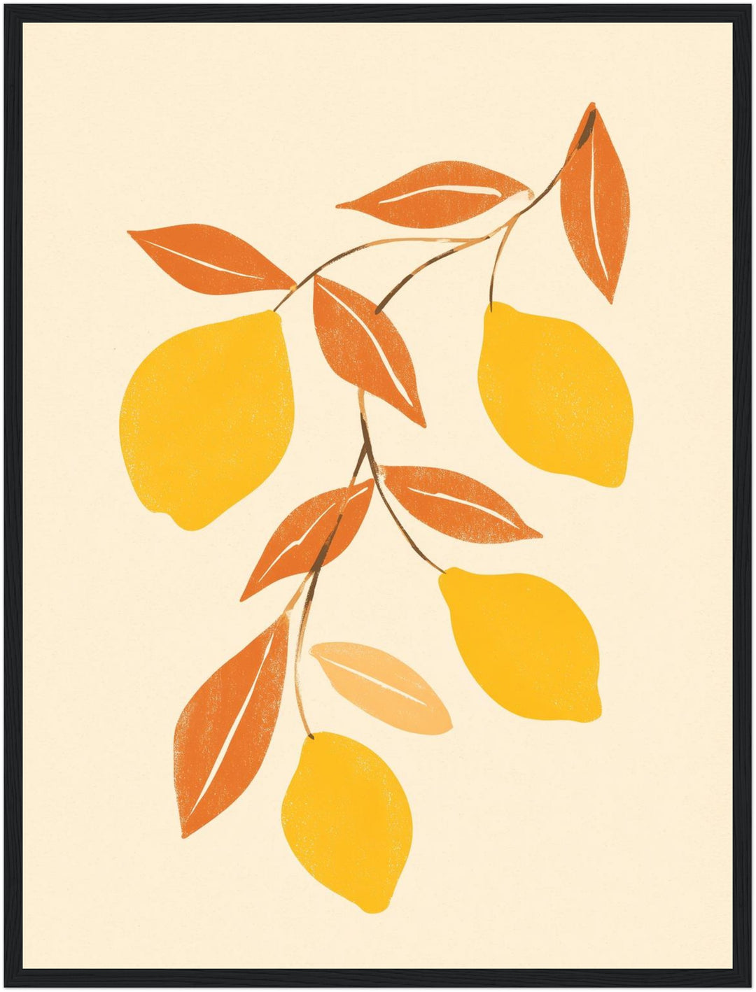 Zitronenzweig Illustration Poster Dopamin – mattes Kunstdruck-Papier – Ansicht 5