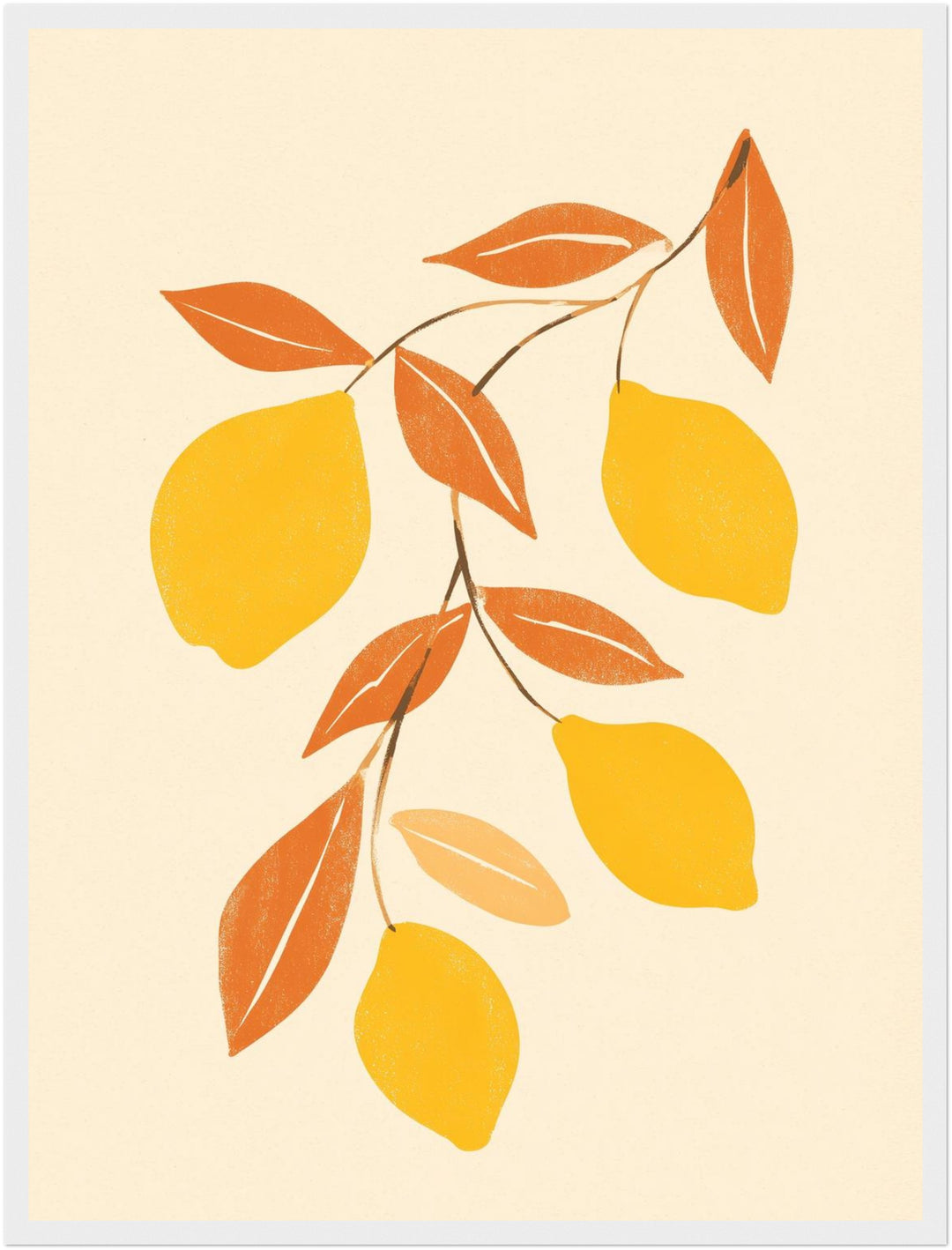 Zitronenzweig Illustration Poster Dopamin – mattes Kunstdruck-Papier – Ansicht 6
