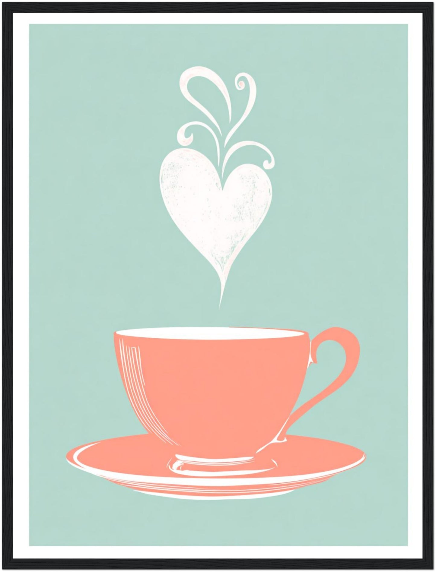 Herzförmiger Dampf Poster