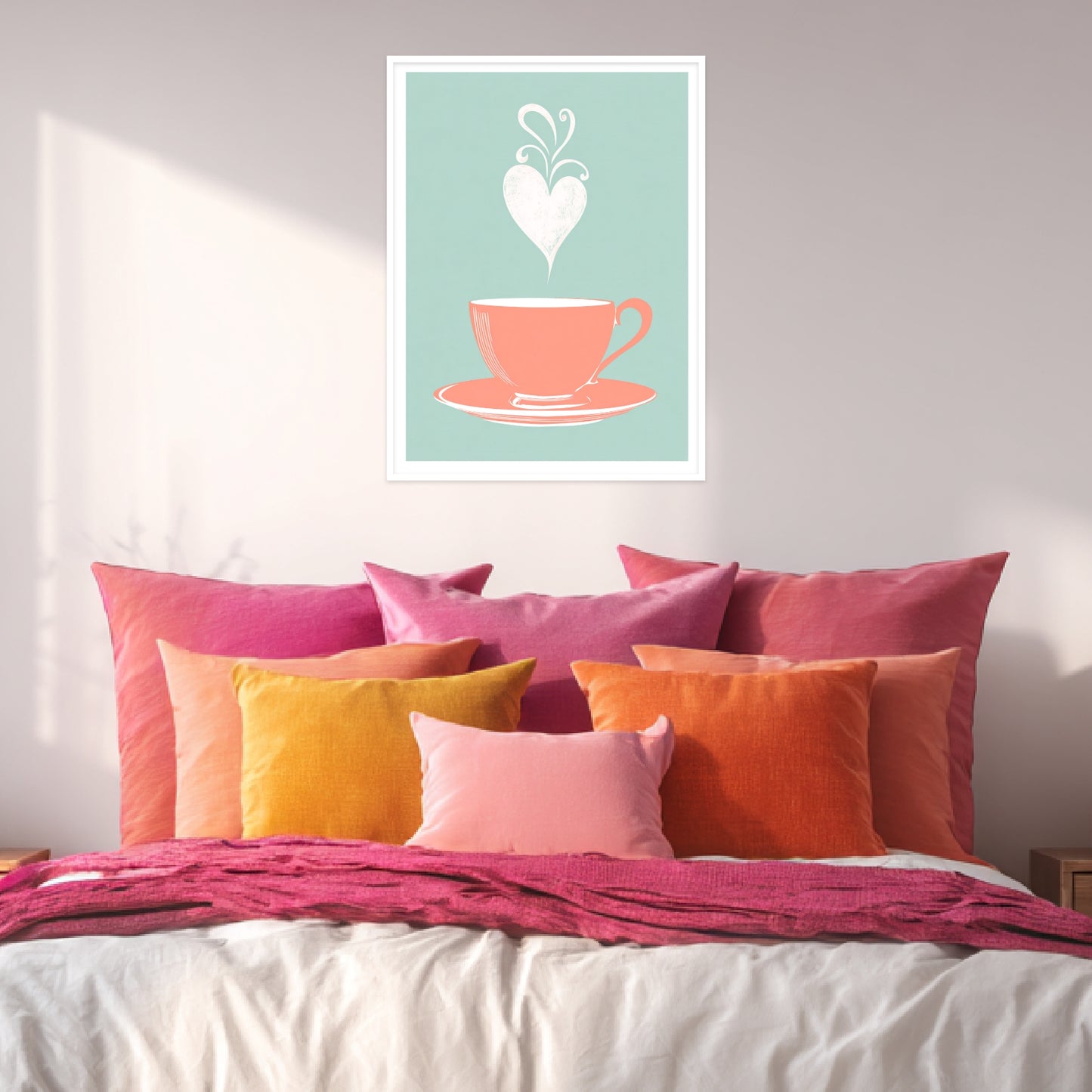 Herzförmiger Dampf Poster