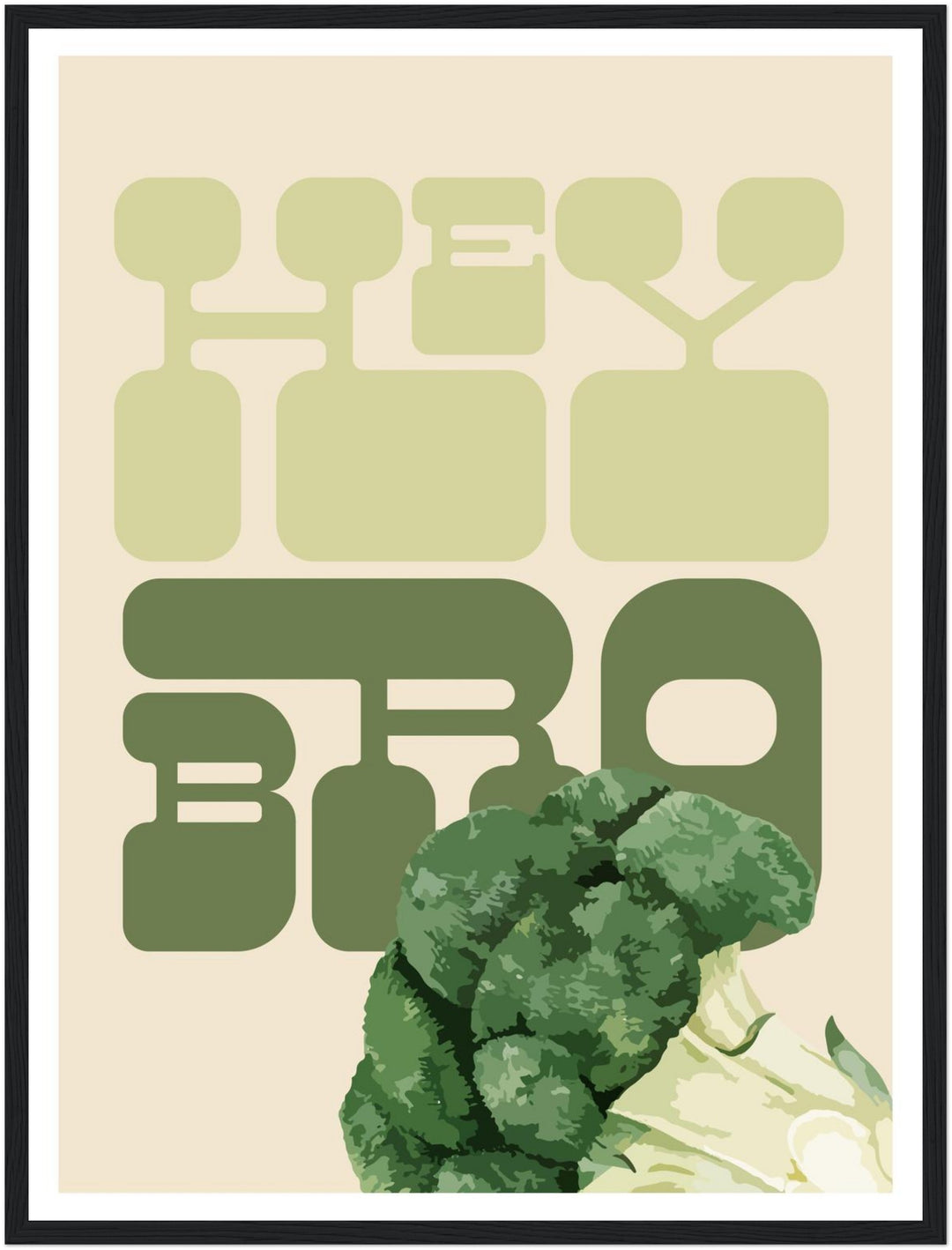Hey Bro Brokkoli Poster Dopamin – mattes Kunstdruck-Papier – Ansicht 5