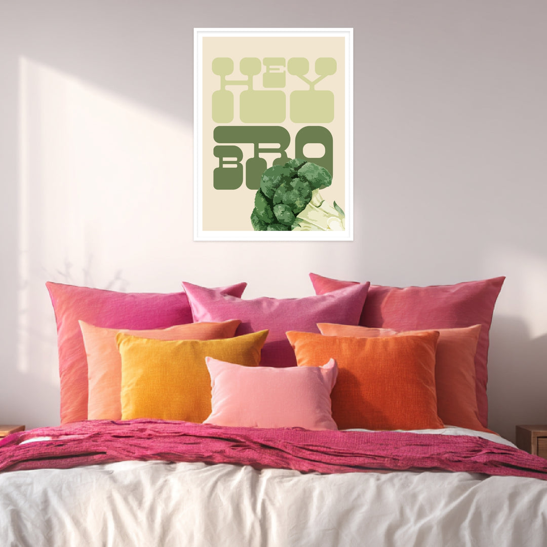 Hey Bro Brokkoli Poster Dopamin – mattes Kunstdruck-Papier – Ansicht 4