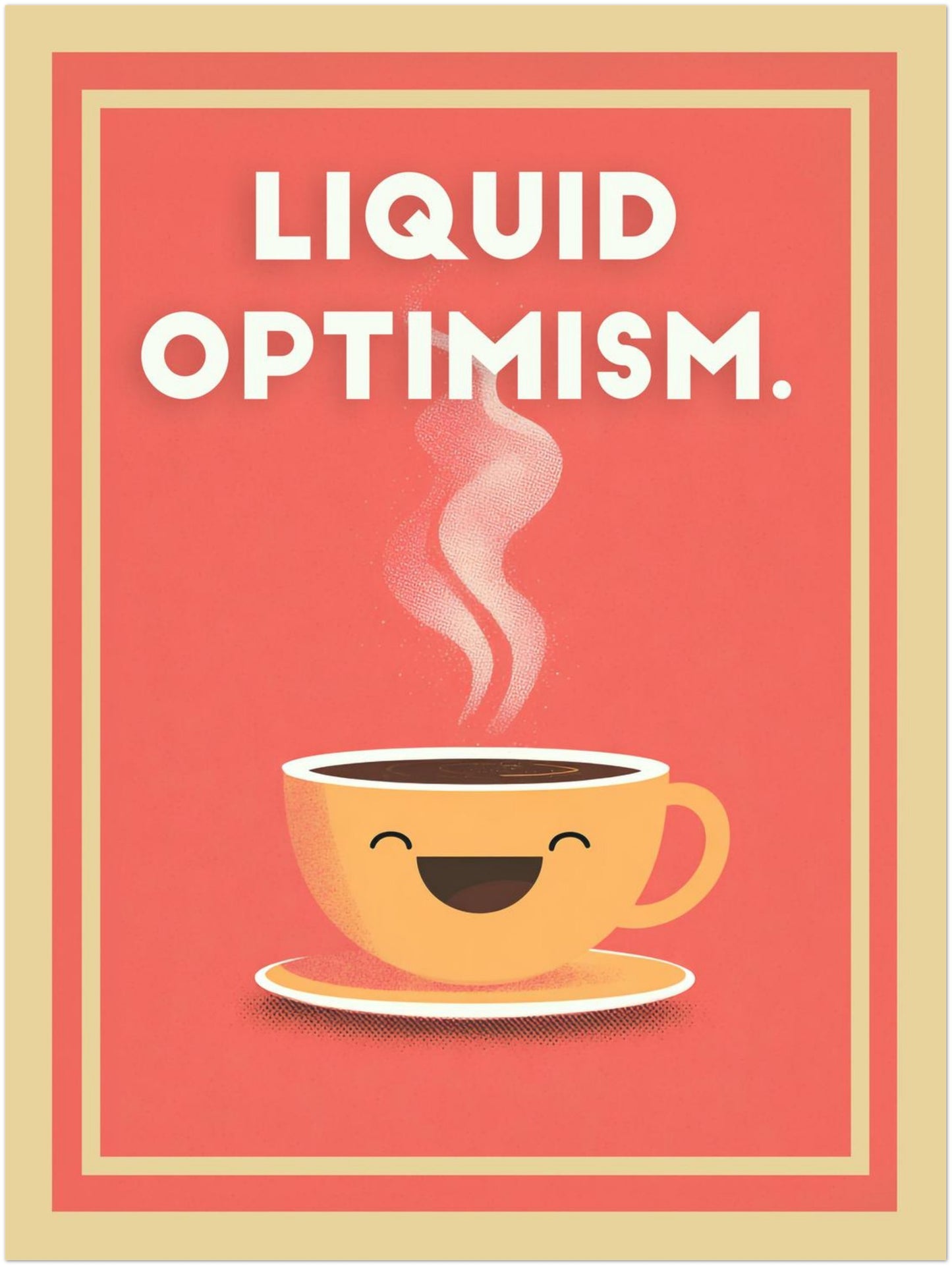 Liquid Optimism Kaffeetasse Poster
