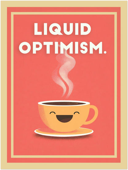 Liquid Optimism Kaffeetasse Poster