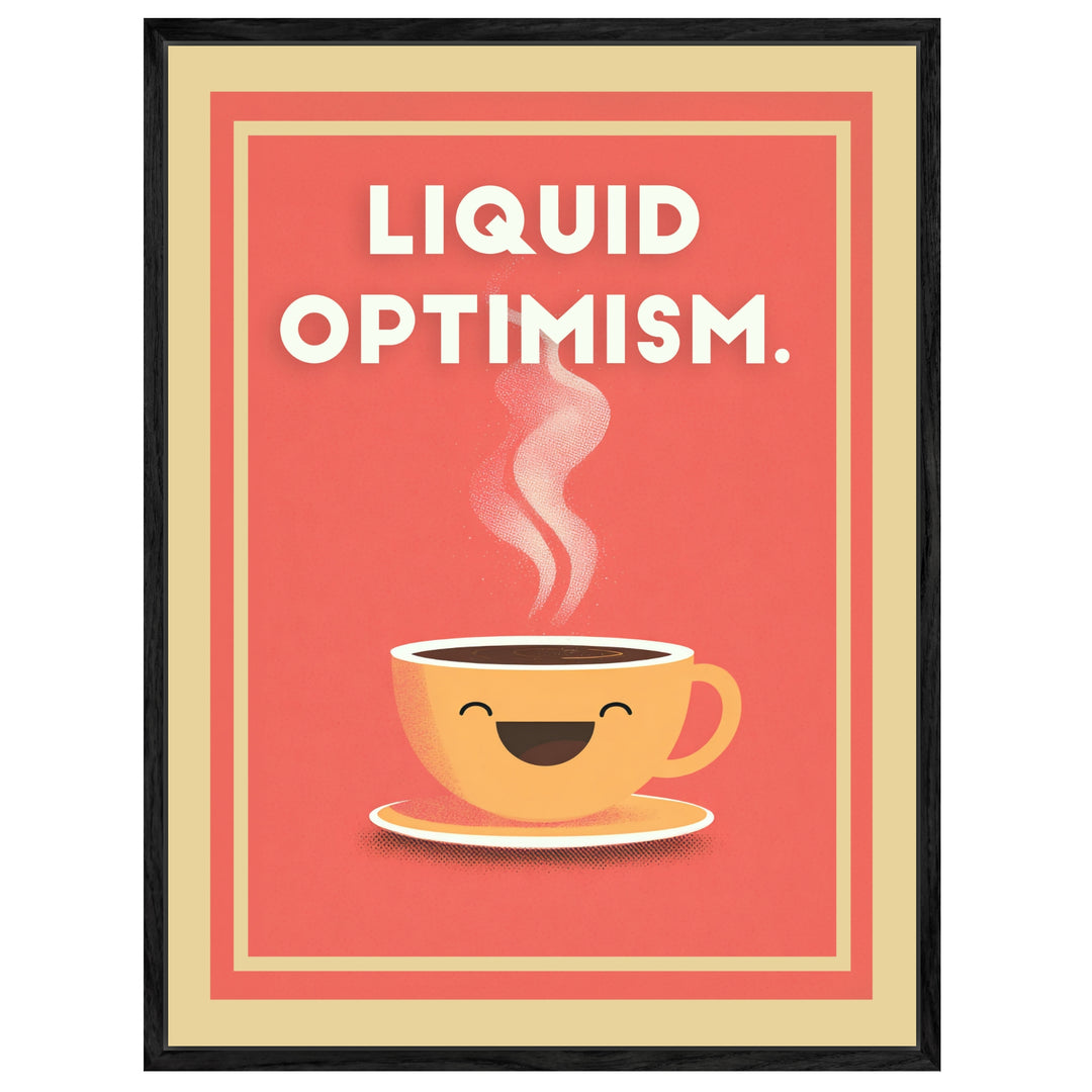Liquid Optimism Kaffeetasse Leinwandbild Dopamin – Leinwand auf Holzrahmen – Ansicht 4