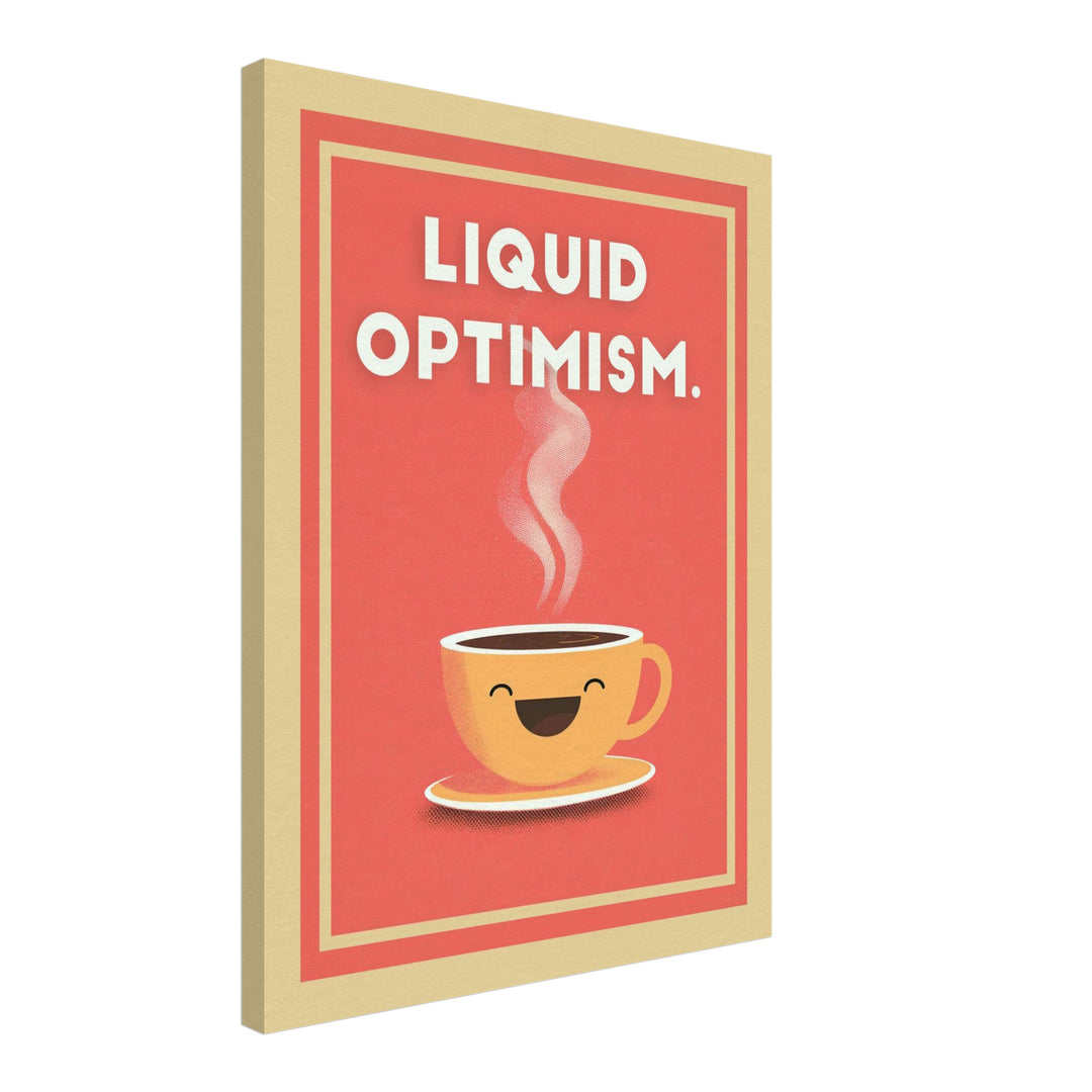 Liquid Optimism Kaffeetasse Leinwandbild Dopamin – Leinwand auf Holzrahmen – Ansicht 2
