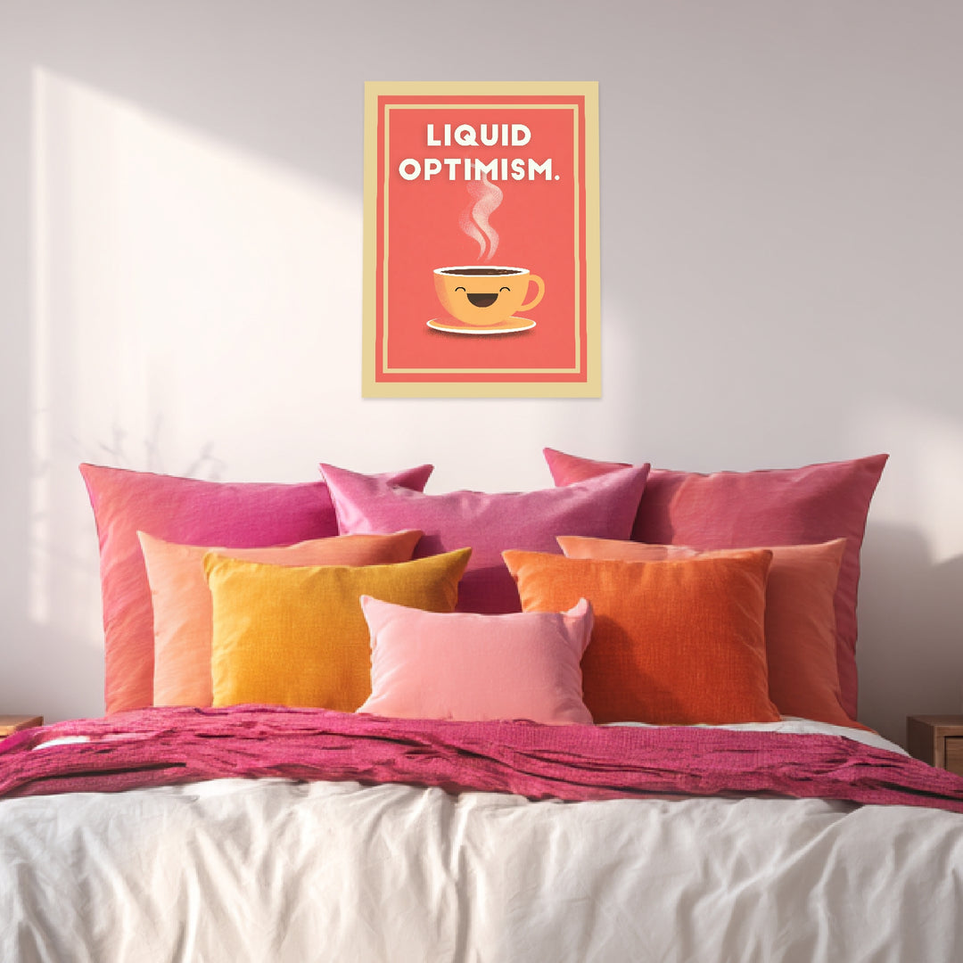 Liquid Optimism Kaffeetasse Leinwandbild Dopamin – Leinwand auf Holzrahmen – Ansicht 3