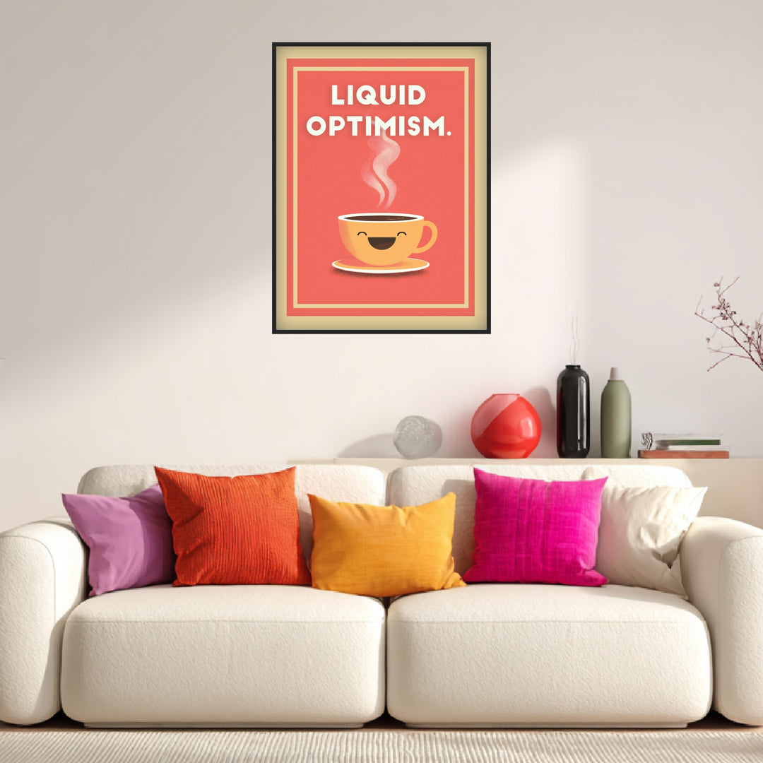 Liquid Optimism Kaffeetasse Poster Dopamin – mattes Kunstdruck-Papier – Ansicht 3