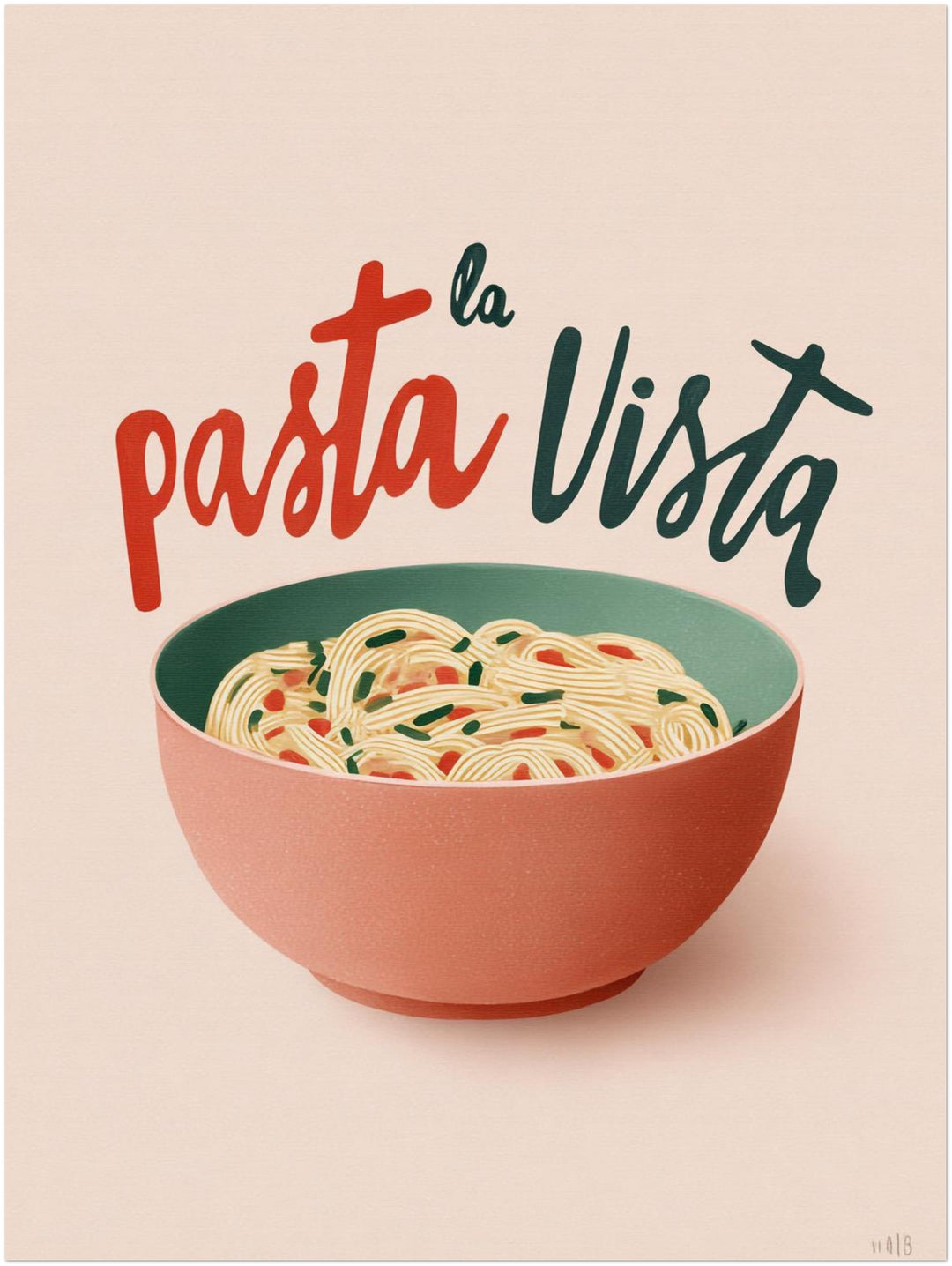 Pasta in Schale Dopamin – Wandkunst
