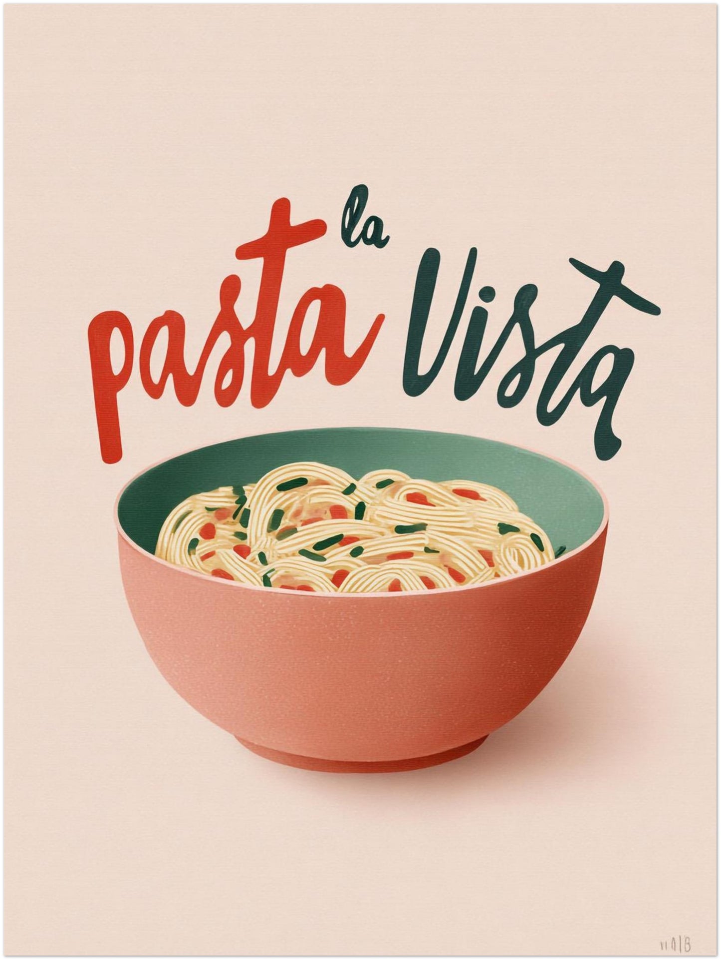Pasta in Schale Poster