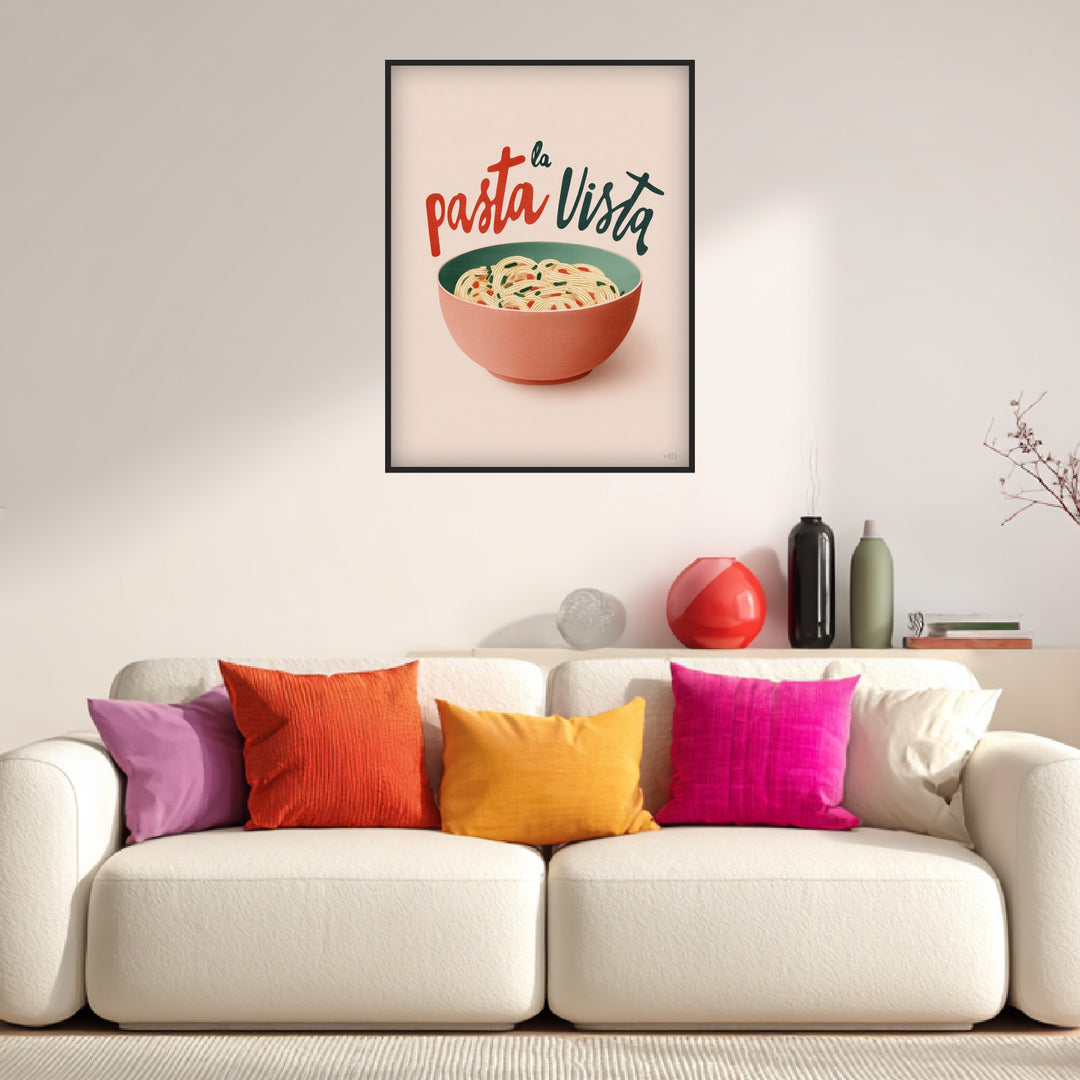 Pasta in Schale Poster Dopamin – mattes Kunstdruck-Papier – Ansicht 3