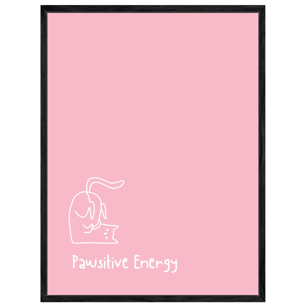 Pawsitive Energy rosa Leinwandbild Dopamin – Leinwand auf Holzrahmen – Ansicht 4