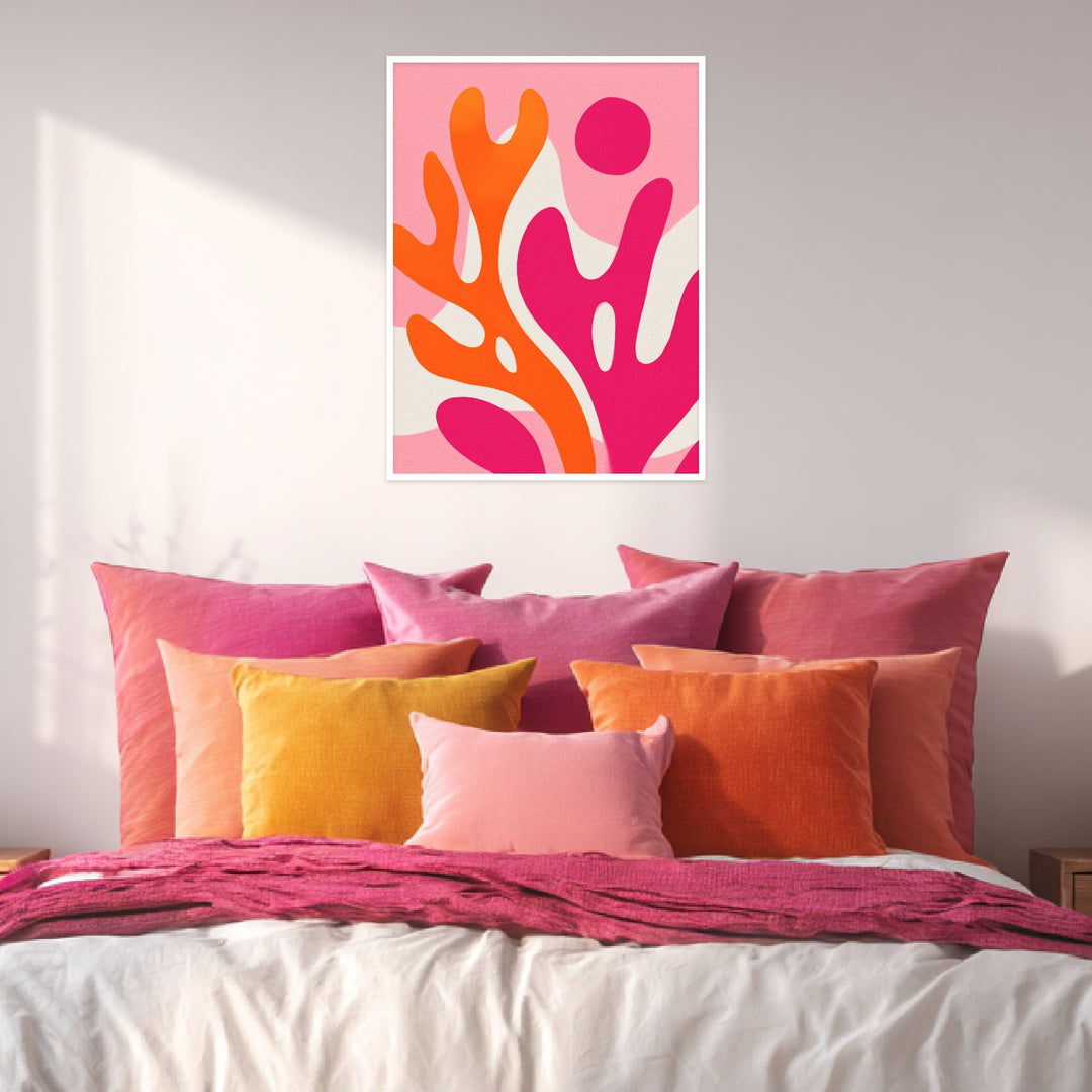 Pink-orange biomorphe Formen Poster Dopamin – mattes Kunstdruck-Papier – Ansicht 4
