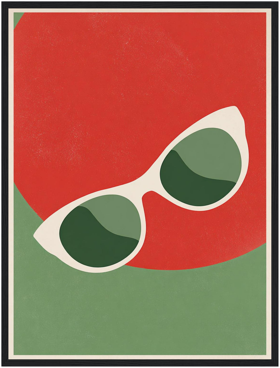 Sonnenbrille vor Farbflächen Poster Dopamin – mattes Kunstdruck-Papier – Ansicht 5