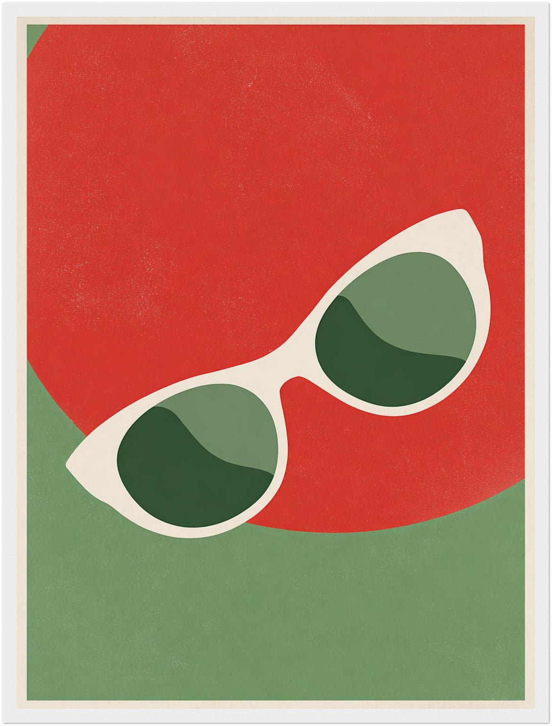 Sonnenbrille vor Farbflächen Poster Dopamin – mattes Kunstdruck-Papier – Ansicht 6