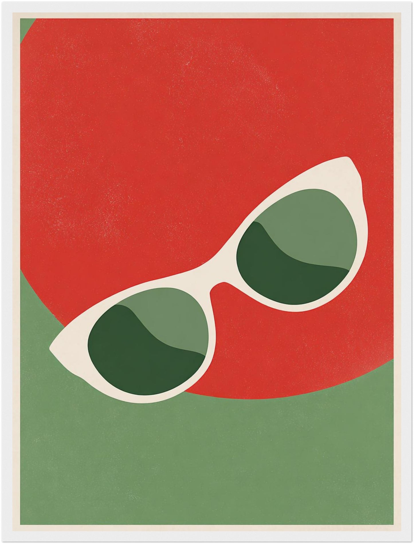 Sonnenbrille Vor Farbflächen Poster