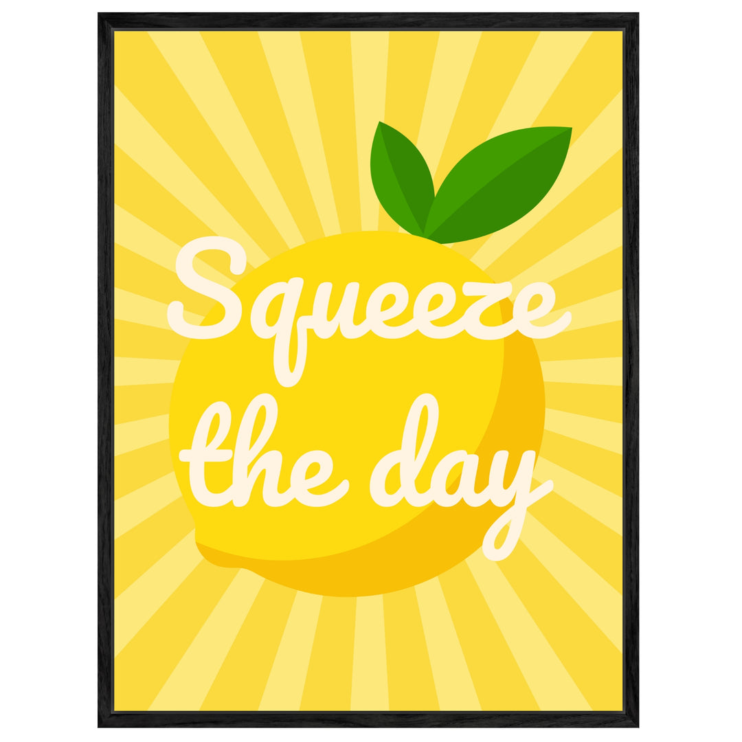 Squeeze the Day Zitrone Leinwandbild Dopamin – Leinwand auf Holzrahmen – Ansicht 4