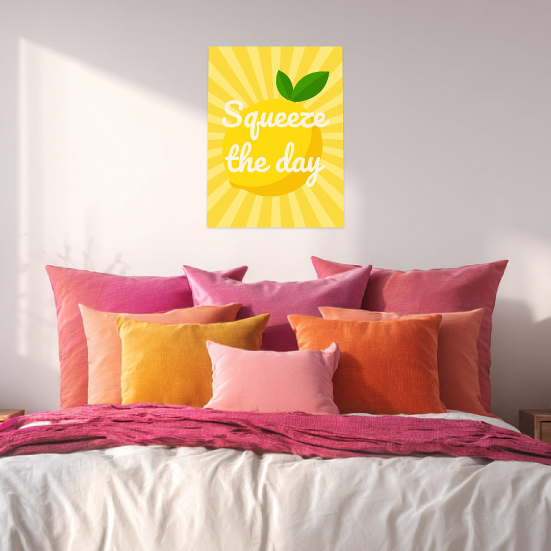 Squeeze the Day Zitrone Poster Dopamin – mattes Kunstdruck-Papier – Ansicht 4
