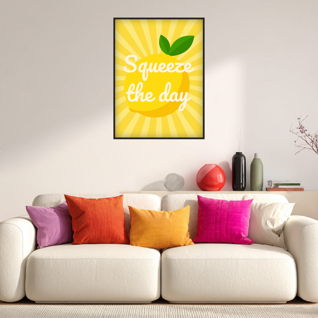 Squeeze the Day Zitrone Poster Dopamin – mattes Kunstdruck-Papier – Ansicht 3