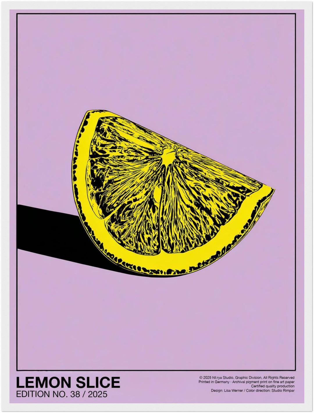 Zitronenscheibe lila Poster Dopamin – mattes Kunstdruck-Papier – Ansicht 5