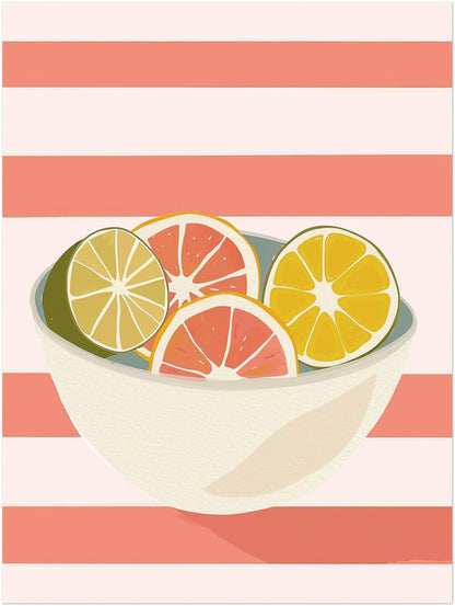 Zitrusfrüchte in Schale Poster