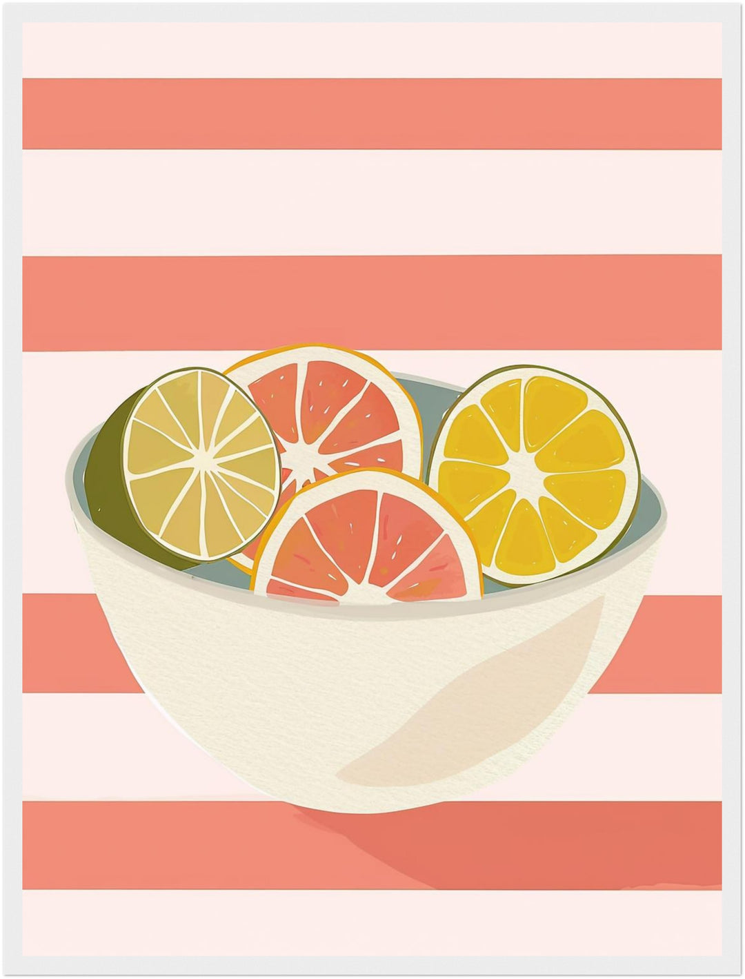 Zitrusfrüchte in Schale Poster Dopamin – mattes Kunstdruck-Papier – Ansicht 6