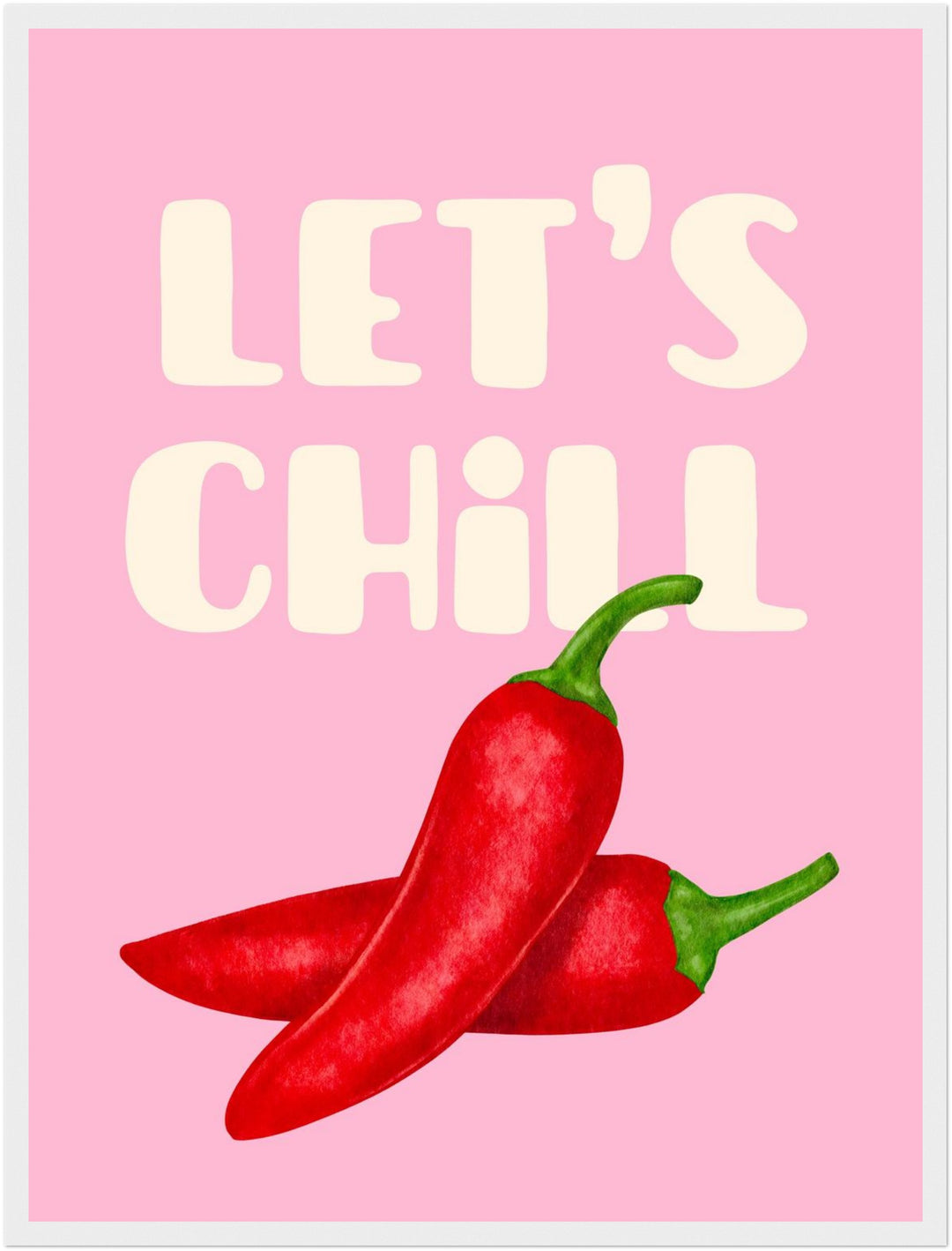 Zwei Chilischoten rosa Poster Dopamin – mattes Kunstdruck-Papier – Ansicht 2