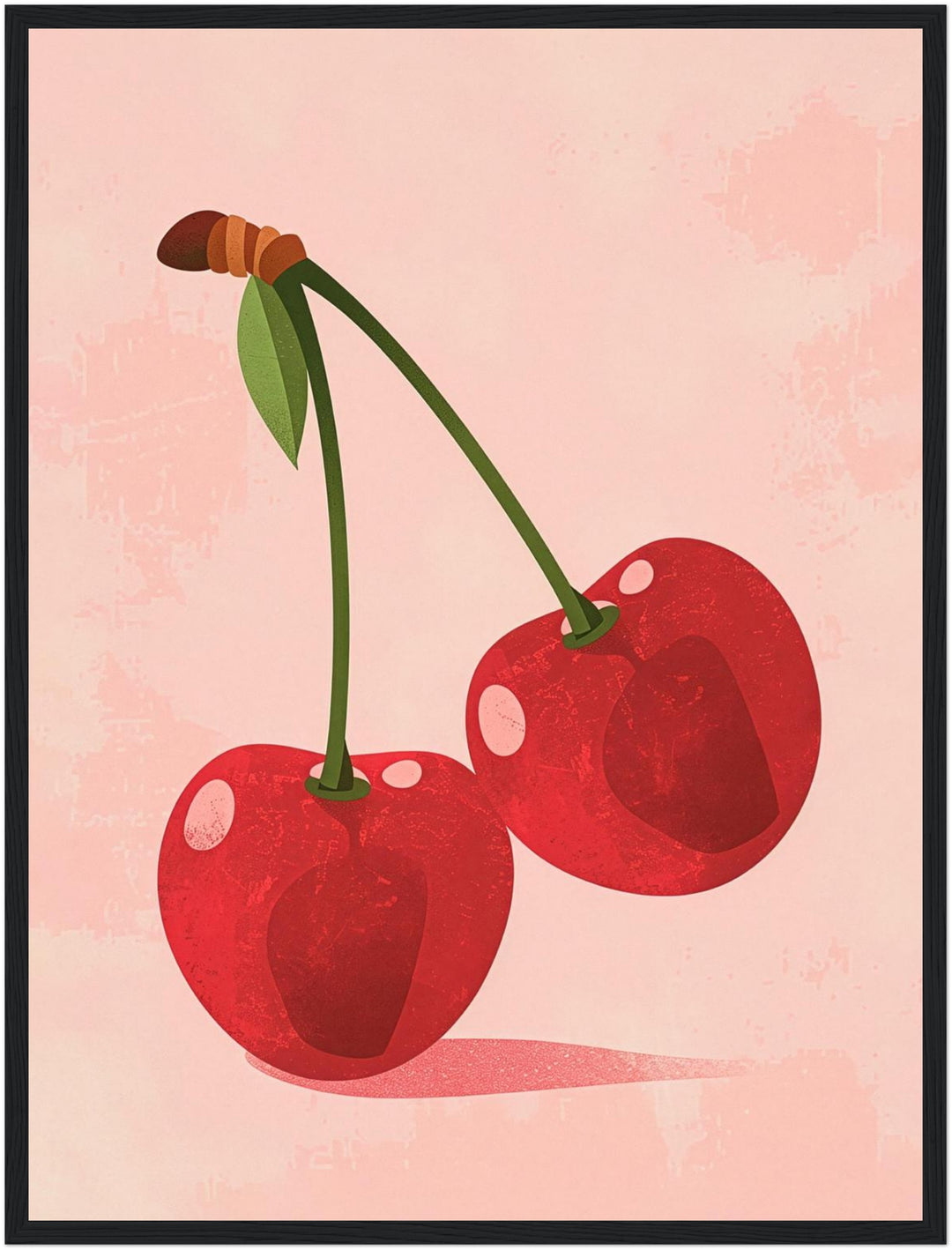 Zwei Kirschen rosa Poster Dopamin – mattes Kunstdruck-Papier – Ansicht 2