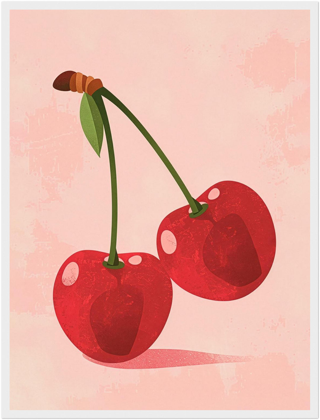 Zwei Kirschen rosa Poster Dopamin – mattes Kunstdruck-Papier – Ansicht 3