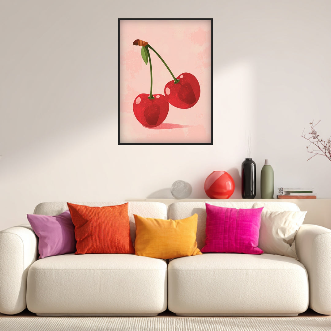 Zwei Kirschen rosa Poster Dopamin – mattes Kunstdruck-Papier – Ansicht 6
