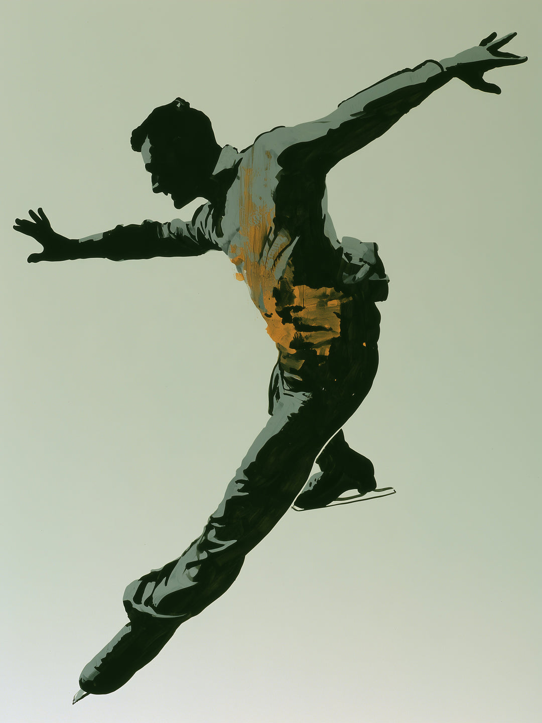 Eisläufer im Sprung Poster – Wandbild