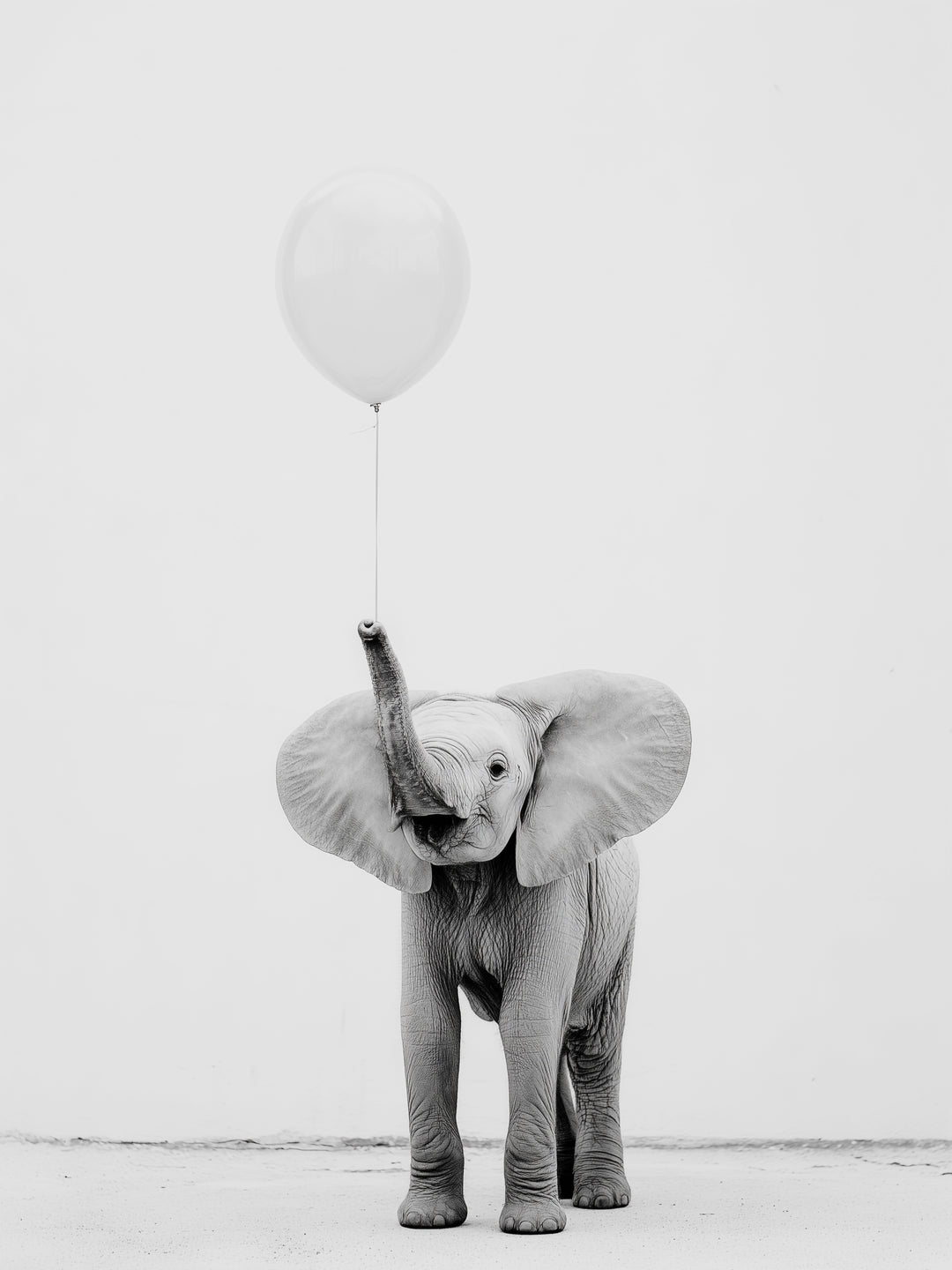 Elefant mit Ballon  – Wandkunst