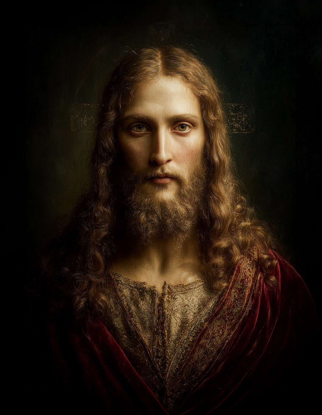 Erhabenes Jesusporträt spirituell – Wandkunst