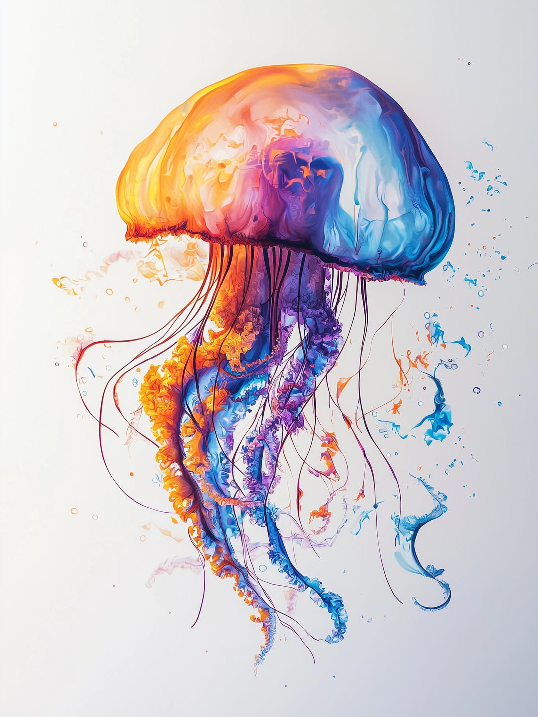 Farbenspiel der Meereswelt  – Wandkunst