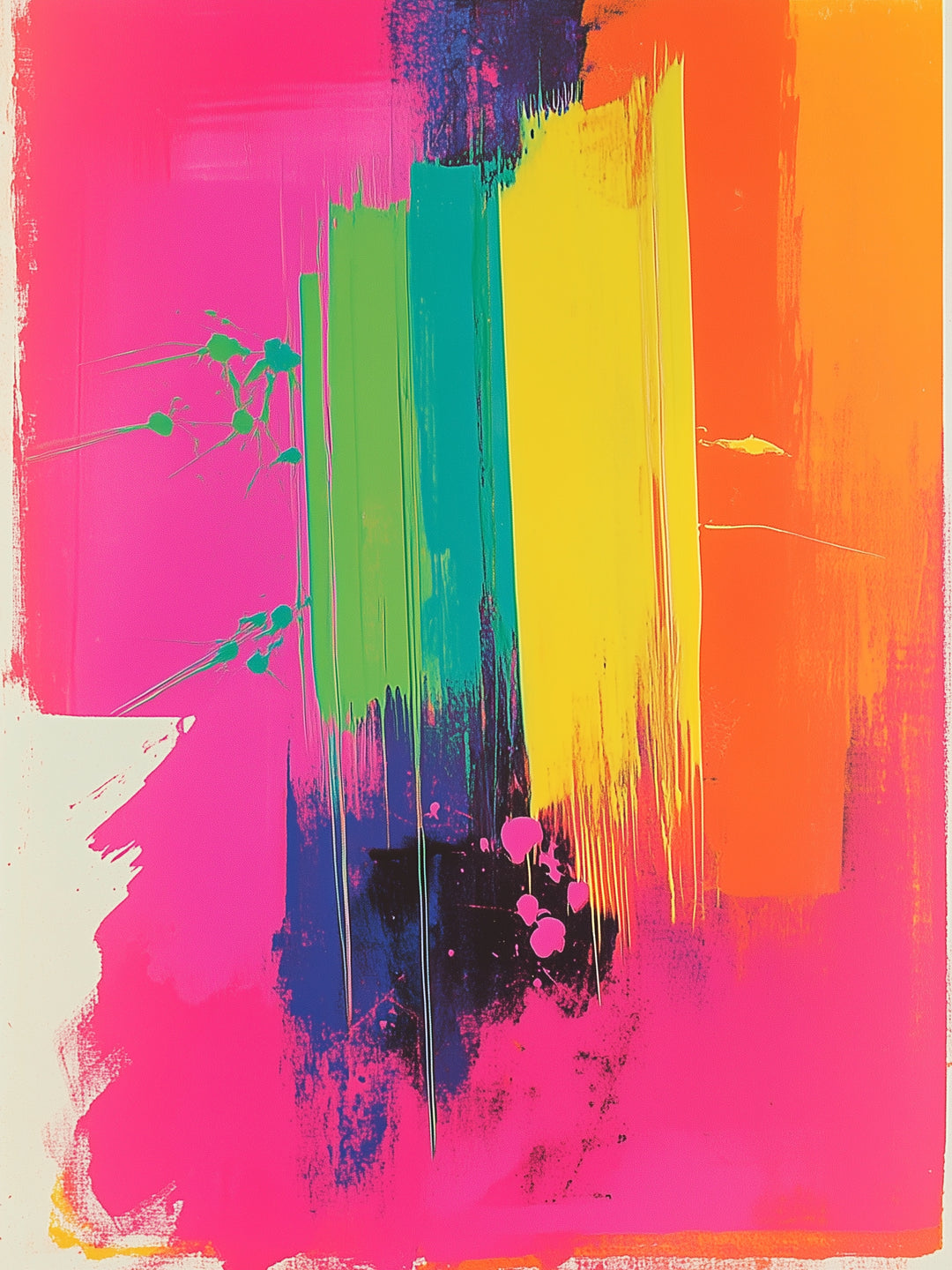 Farbexplosion der Sinne abstrakt – Wandkunst