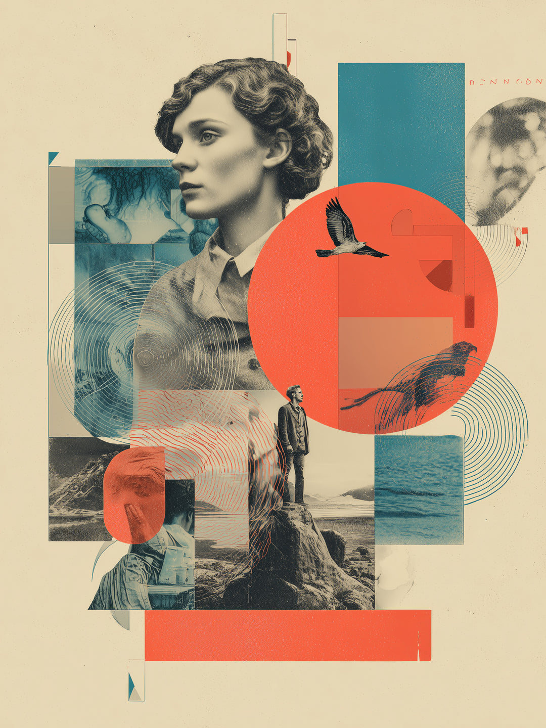Flug der Erinnerungen Vintage – Wandkunst