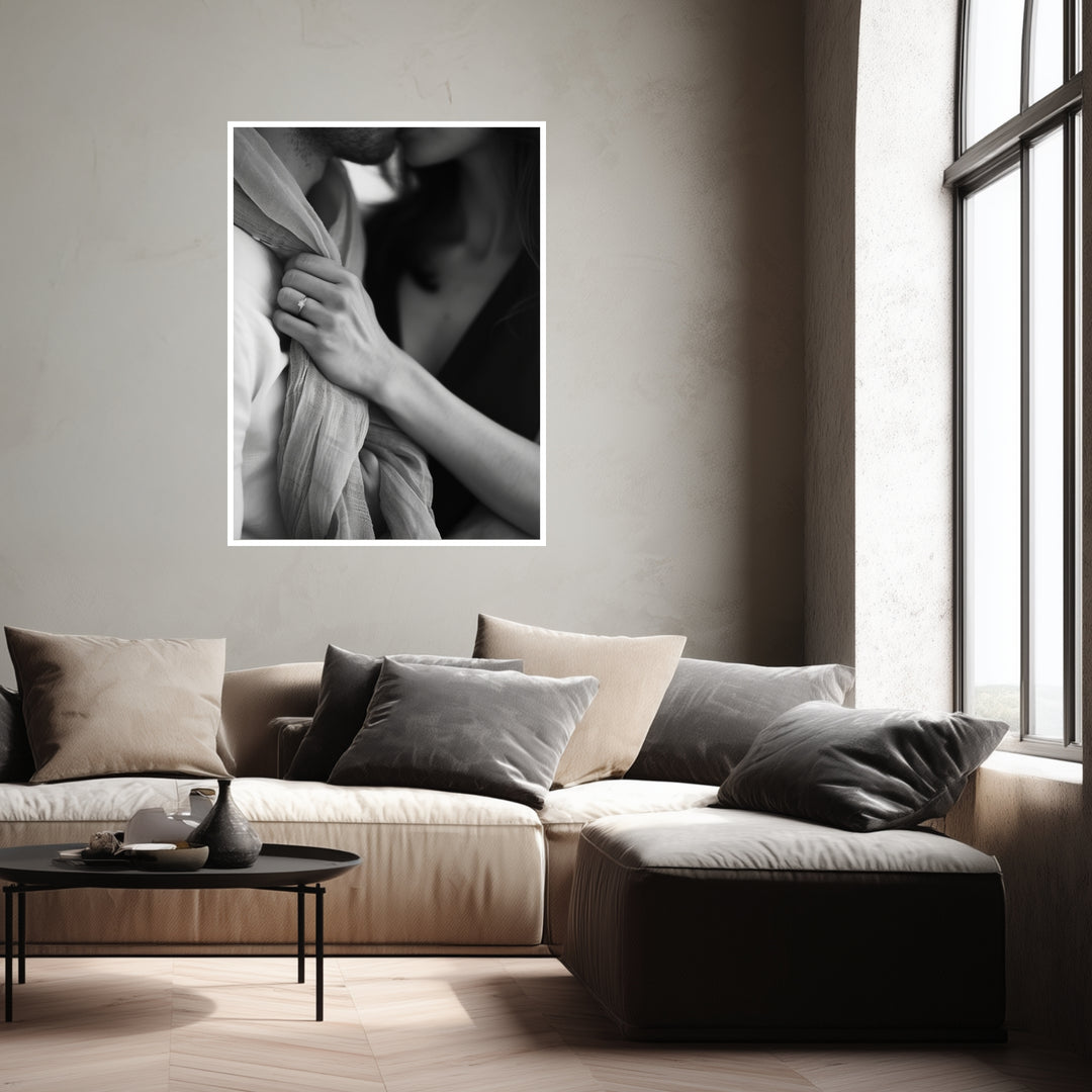Paar mit Verlobungsring Poster abstrakt – mattes Kunstdruck-Papier – Ansicht 3