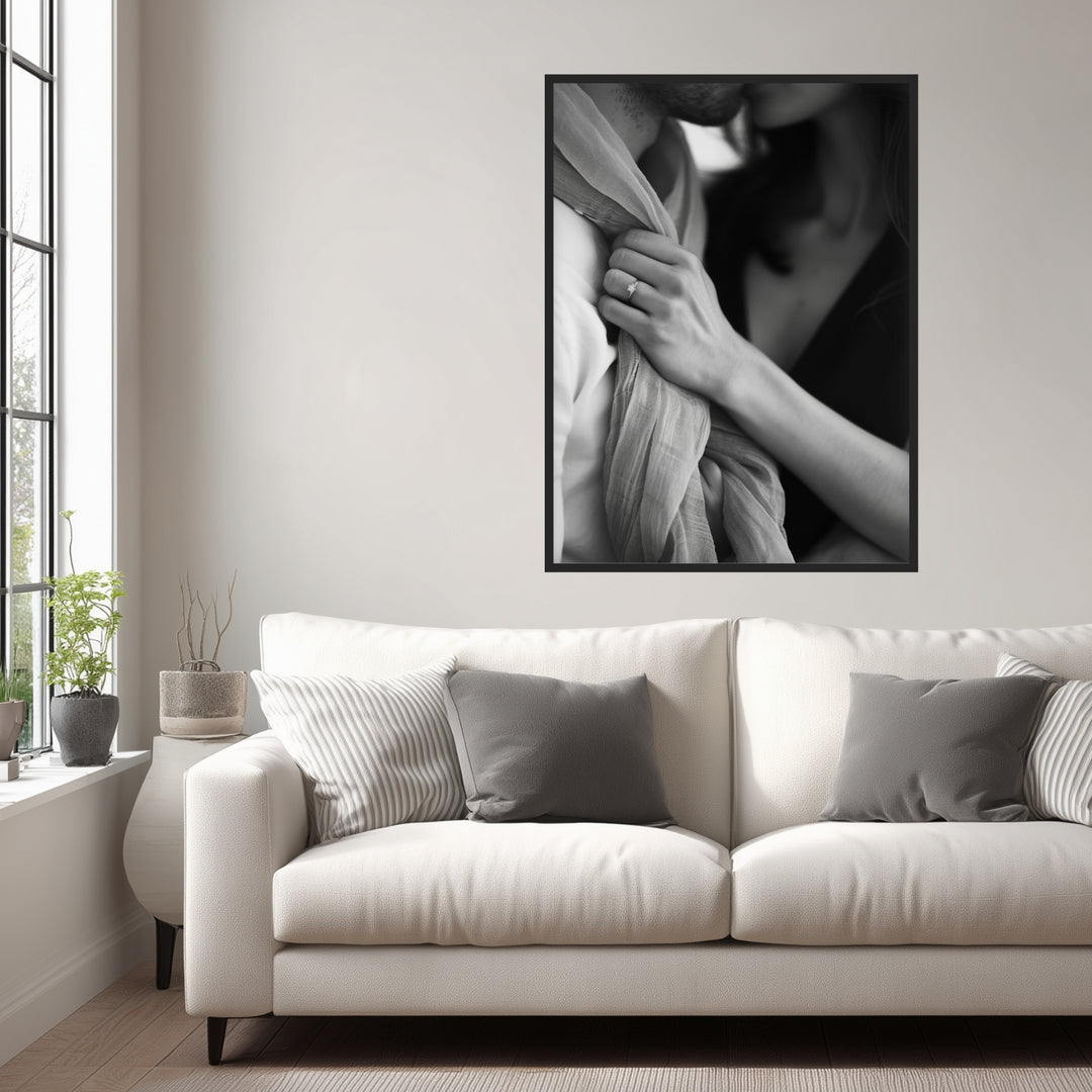 Paar mit Verlobungsring Poster abstrakt – mattes Kunstdruck-Papier – Ansicht 2
