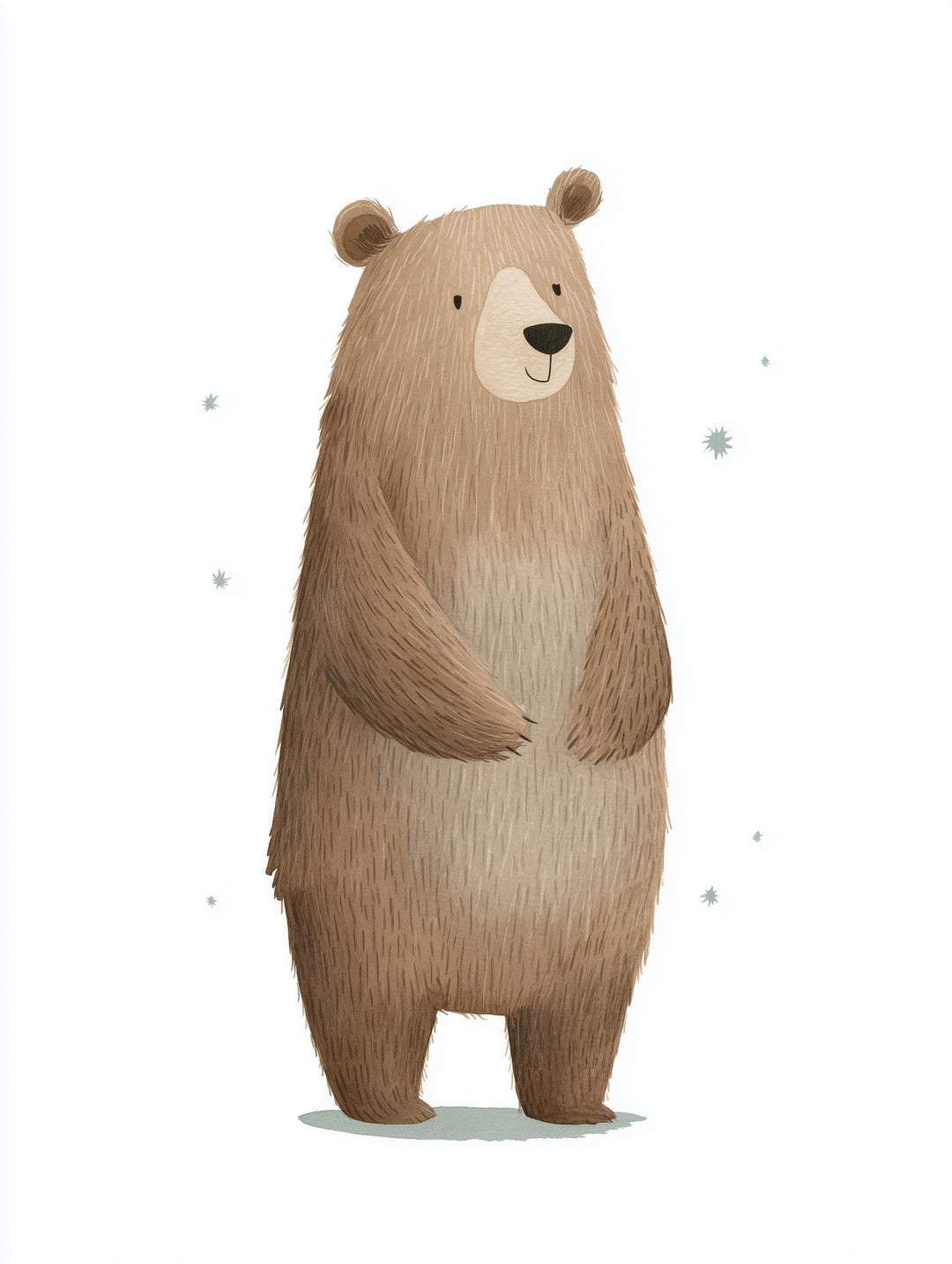 Freundlicher Bär stehend  – Wandkunst