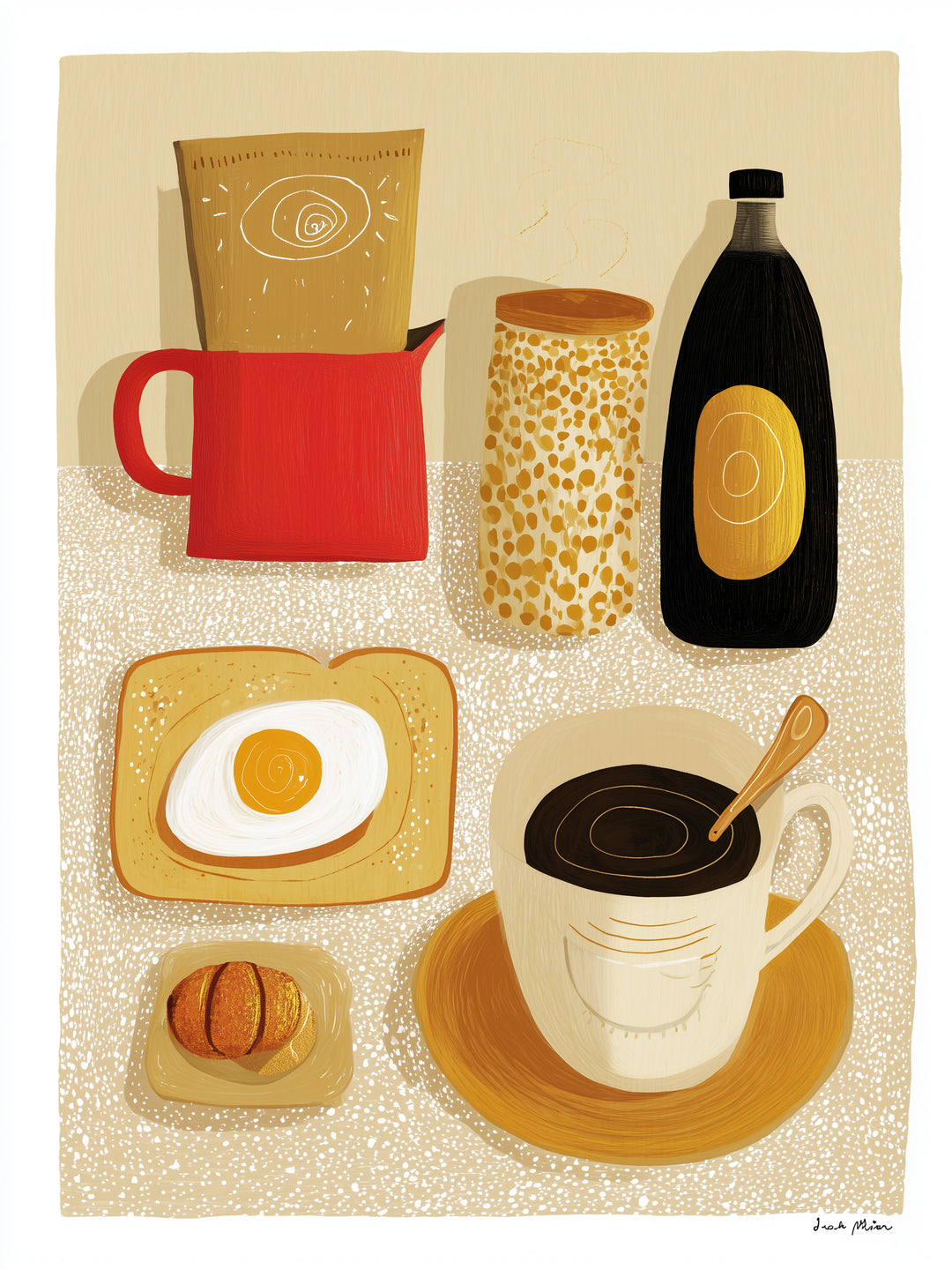 Frühstück Stillleben  – Wandkunst
