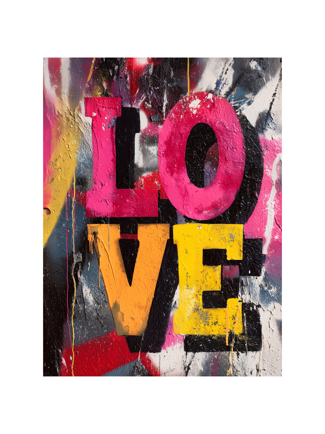 Graffiti Love Pop Art – Wandkunst